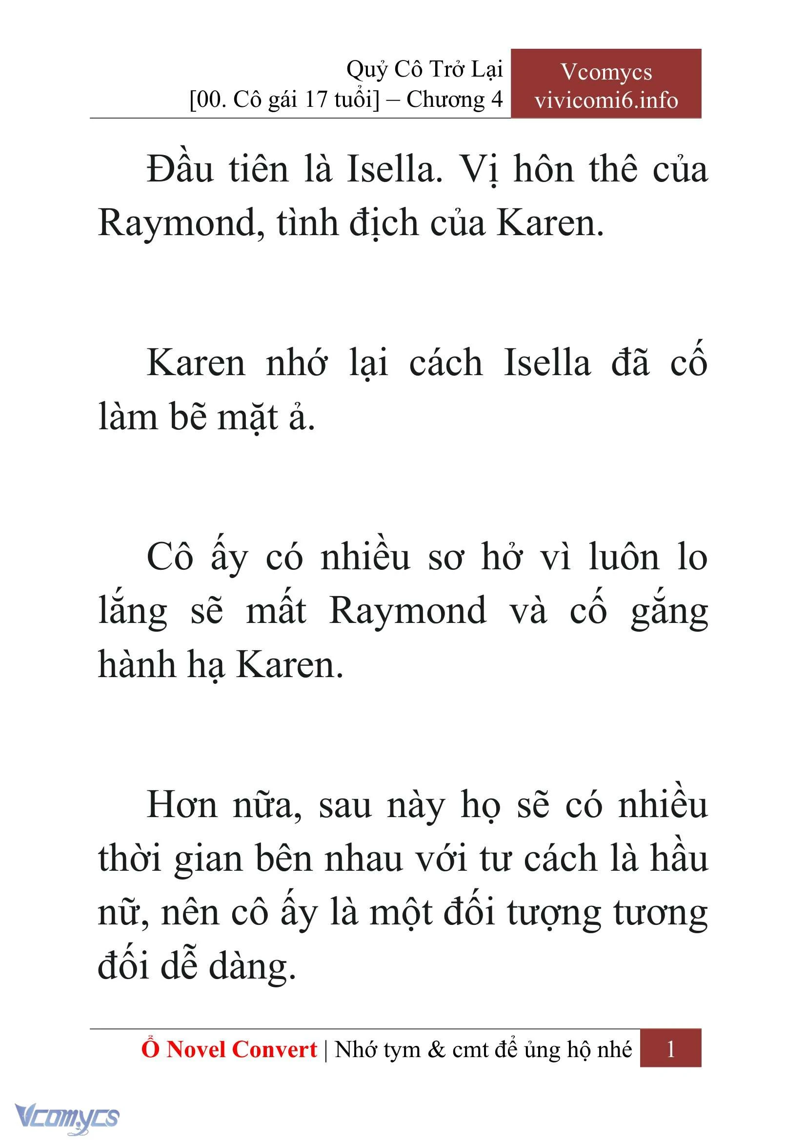 [Novel] Quý Cô Trở Lại Chapter  4 - 3