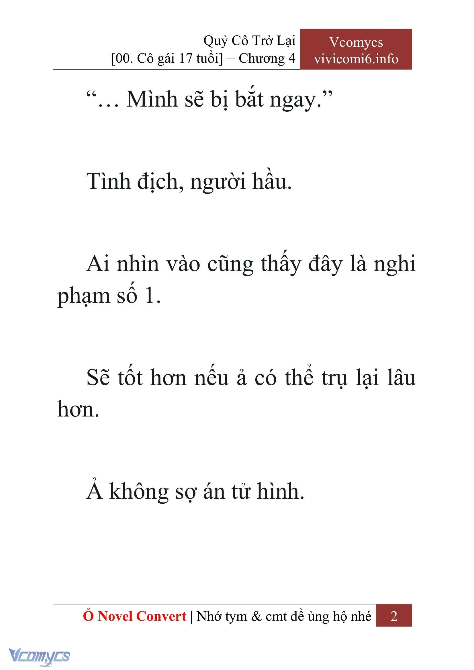 [Novel] Quý Cô Trở Lại Chapter  4 - 4
