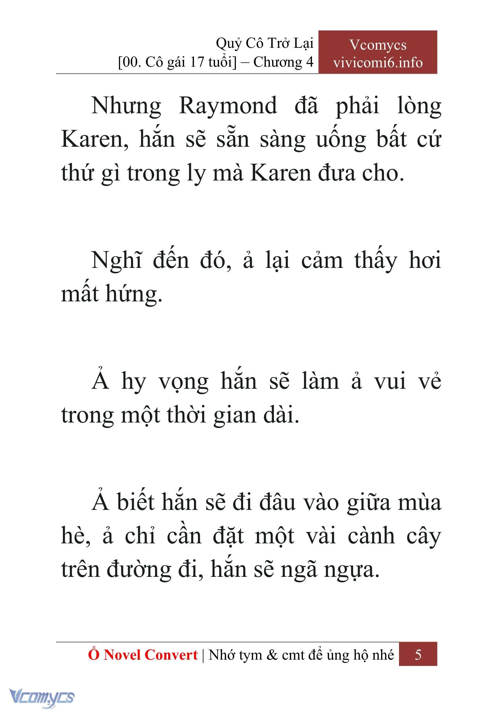 [Novel] Quý Cô Trở Lại Chapter  4 - 7