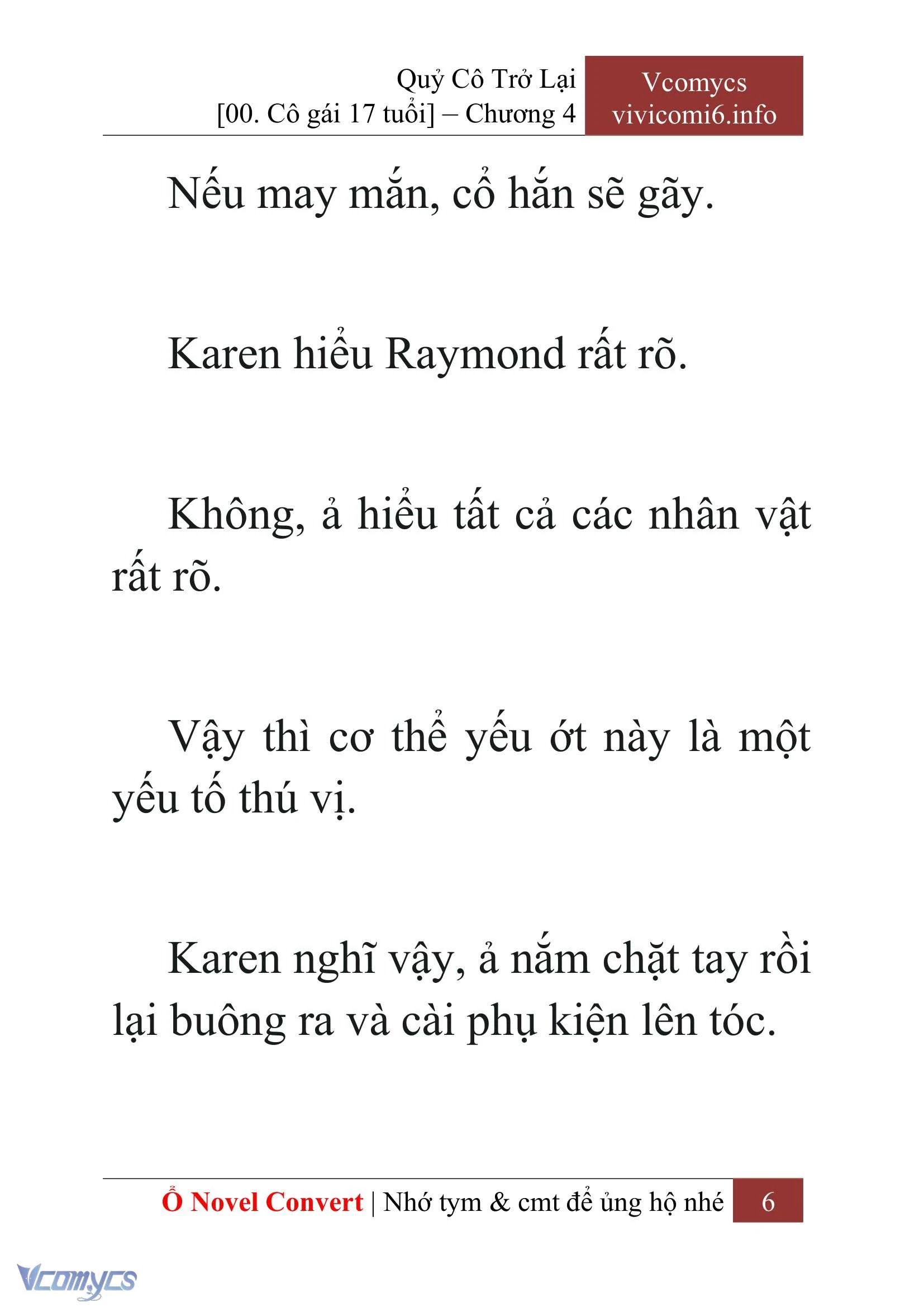 [Novel] Quý Cô Trở Lại Chapter  4 - 8