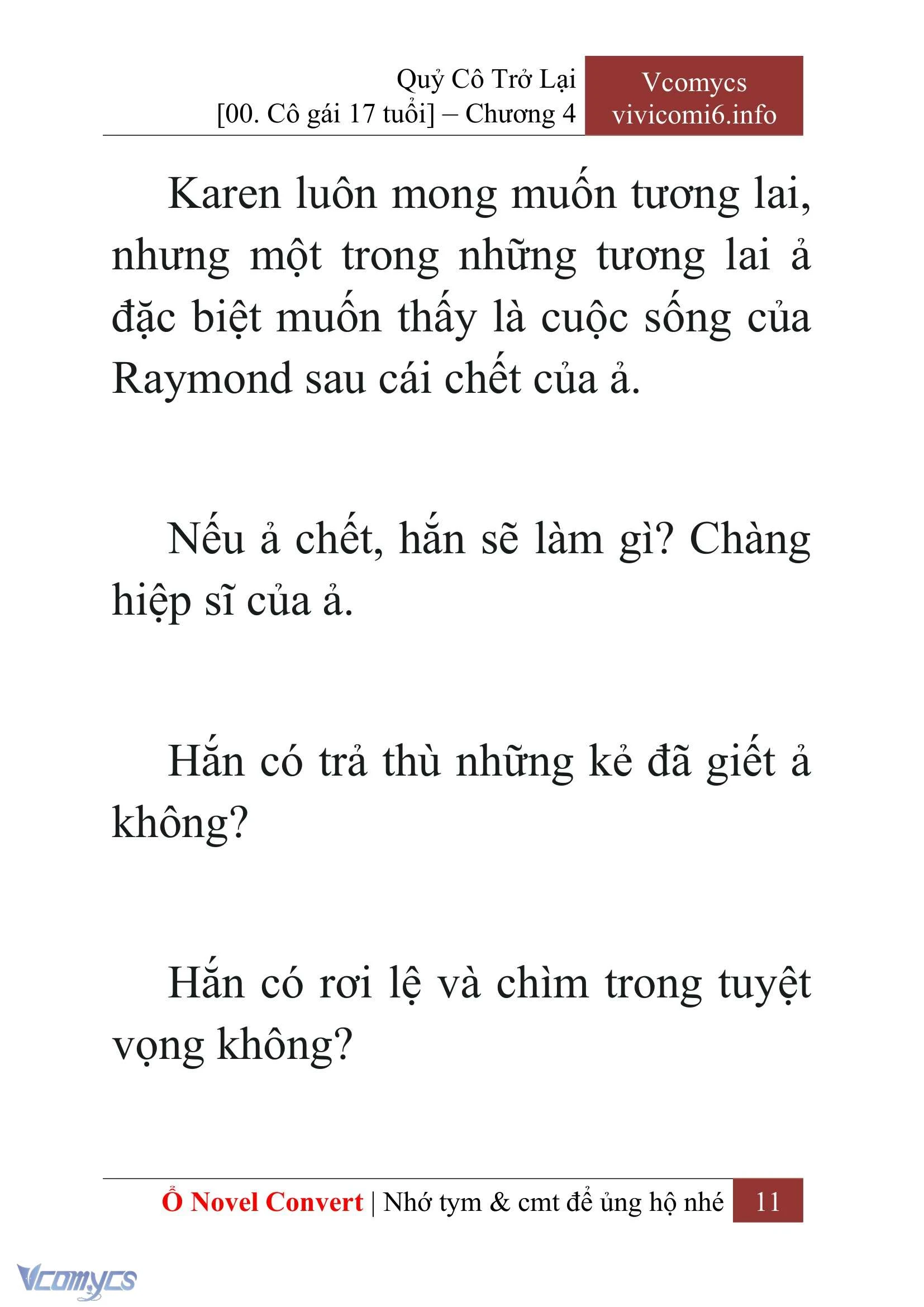 [Novel] Quý Cô Trở Lại Chapter  4 - 13