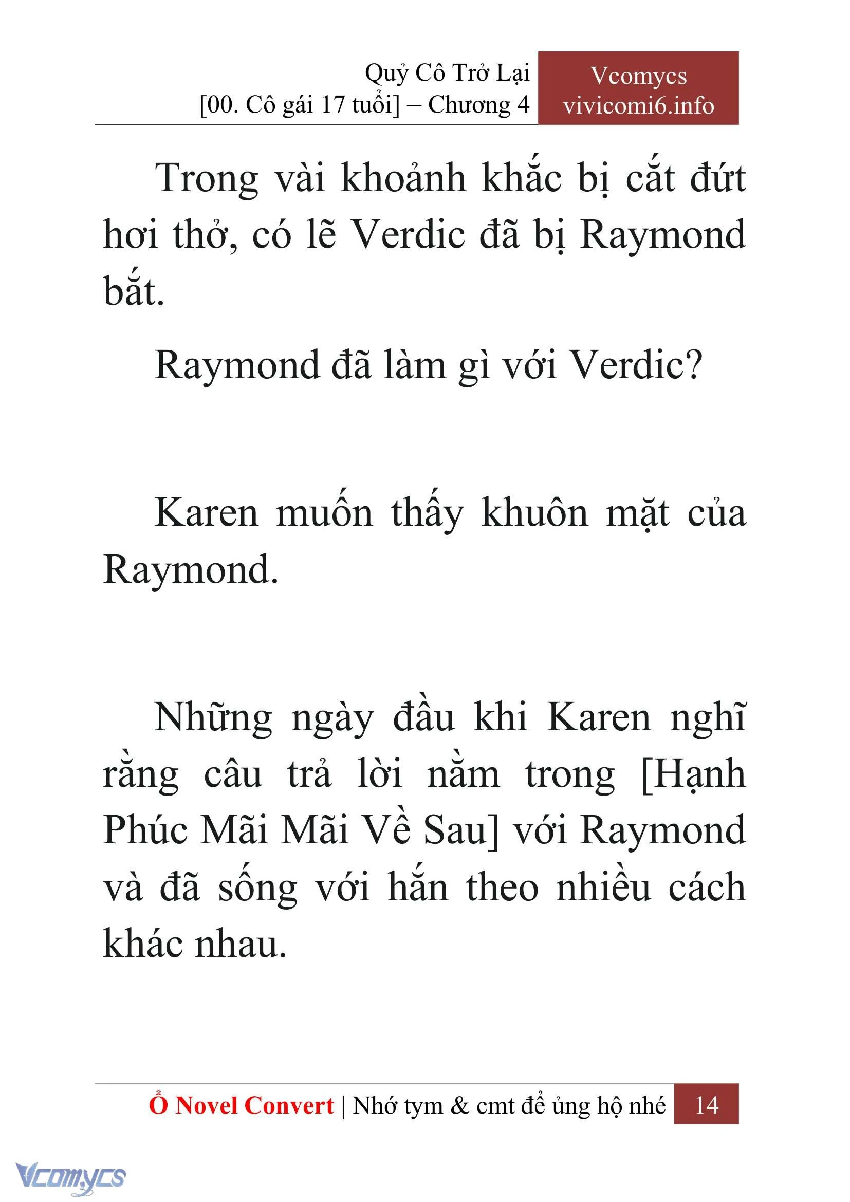 [Novel] Quý Cô Trở Lại Chapter  4 - 16