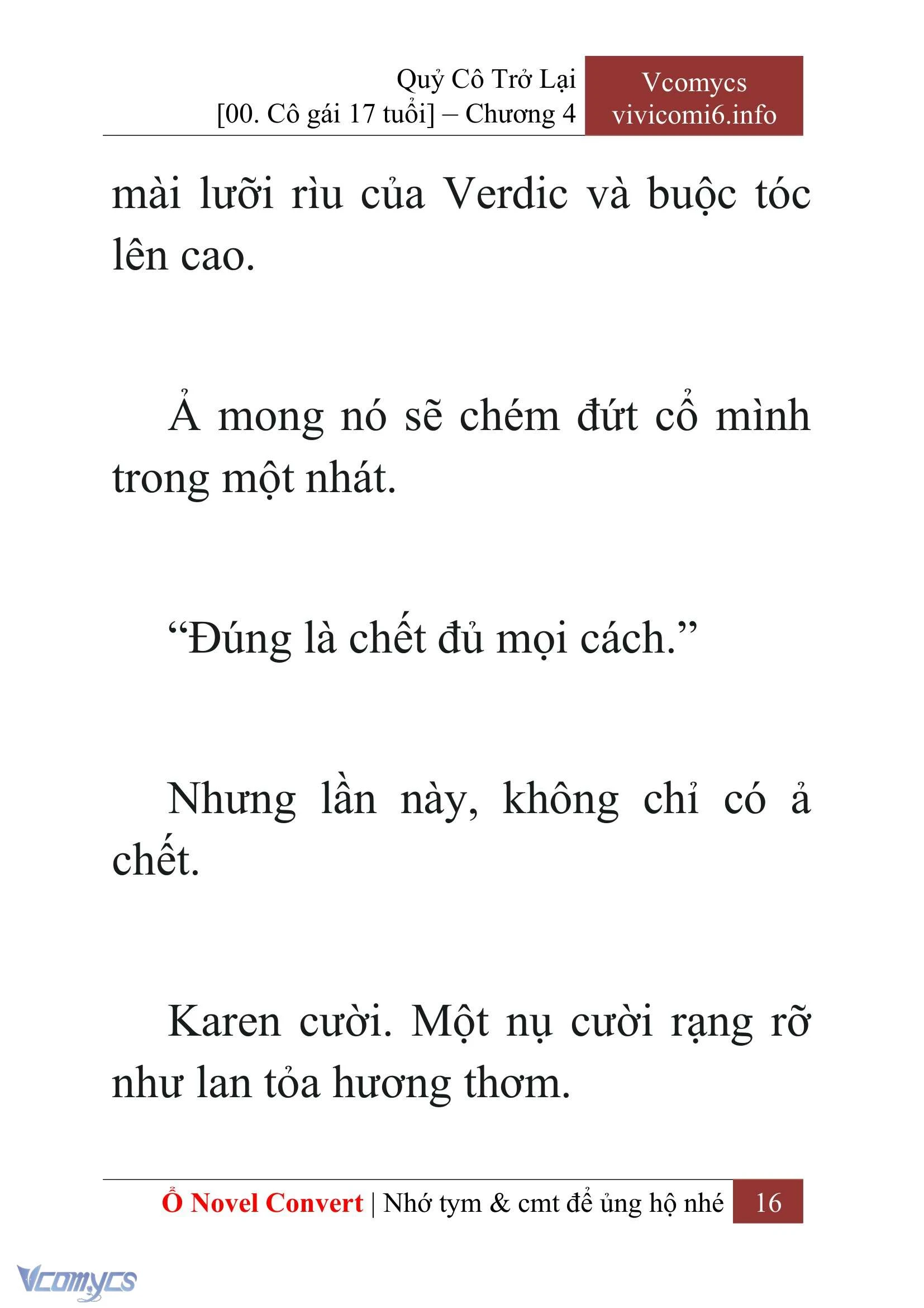 [Novel] Quý Cô Trở Lại Chapter  4 - 18