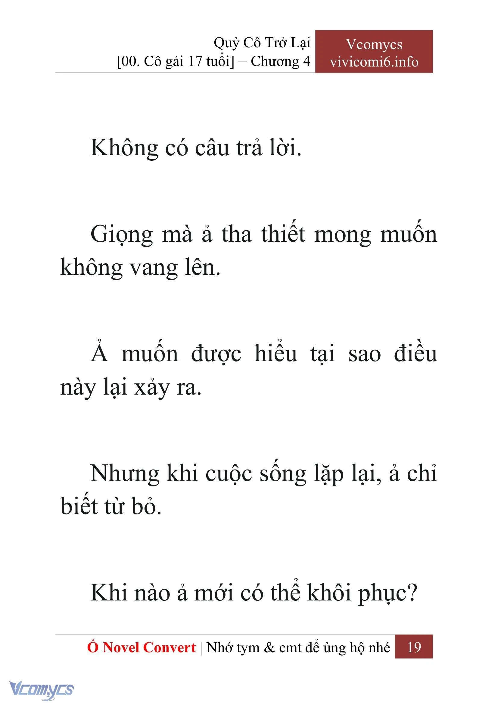 [Novel] Quý Cô Trở Lại Chapter  4 - 21