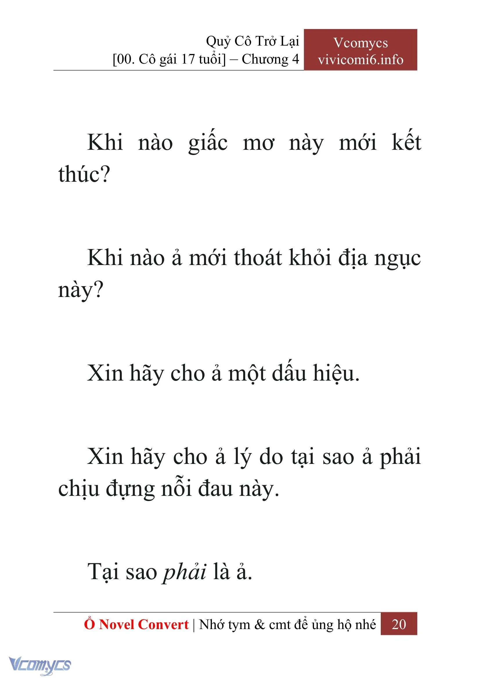 [Novel] Quý Cô Trở Lại Chapter  4 - 22