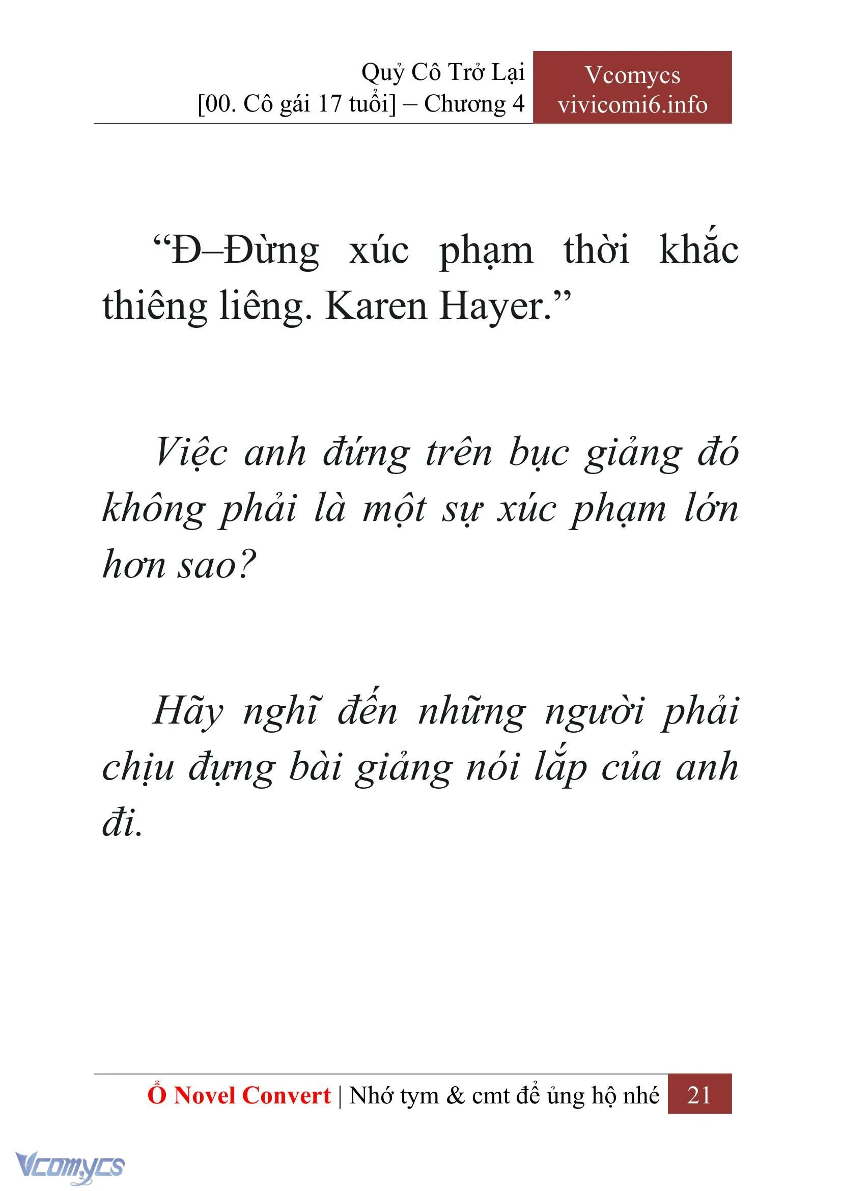 [Novel] Quý Cô Trở Lại Chapter  4 - 23