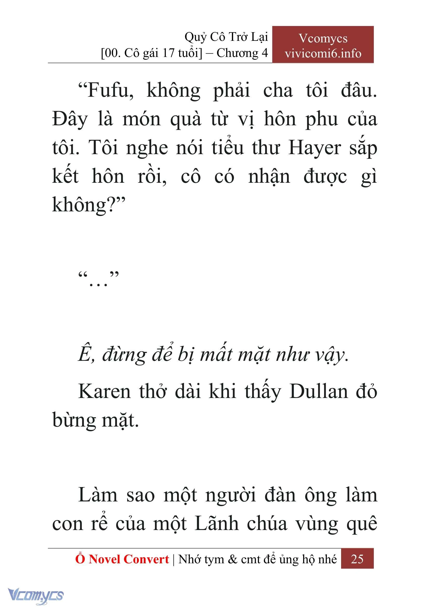 [Novel] Quý Cô Trở Lại Chapter  4 - 27