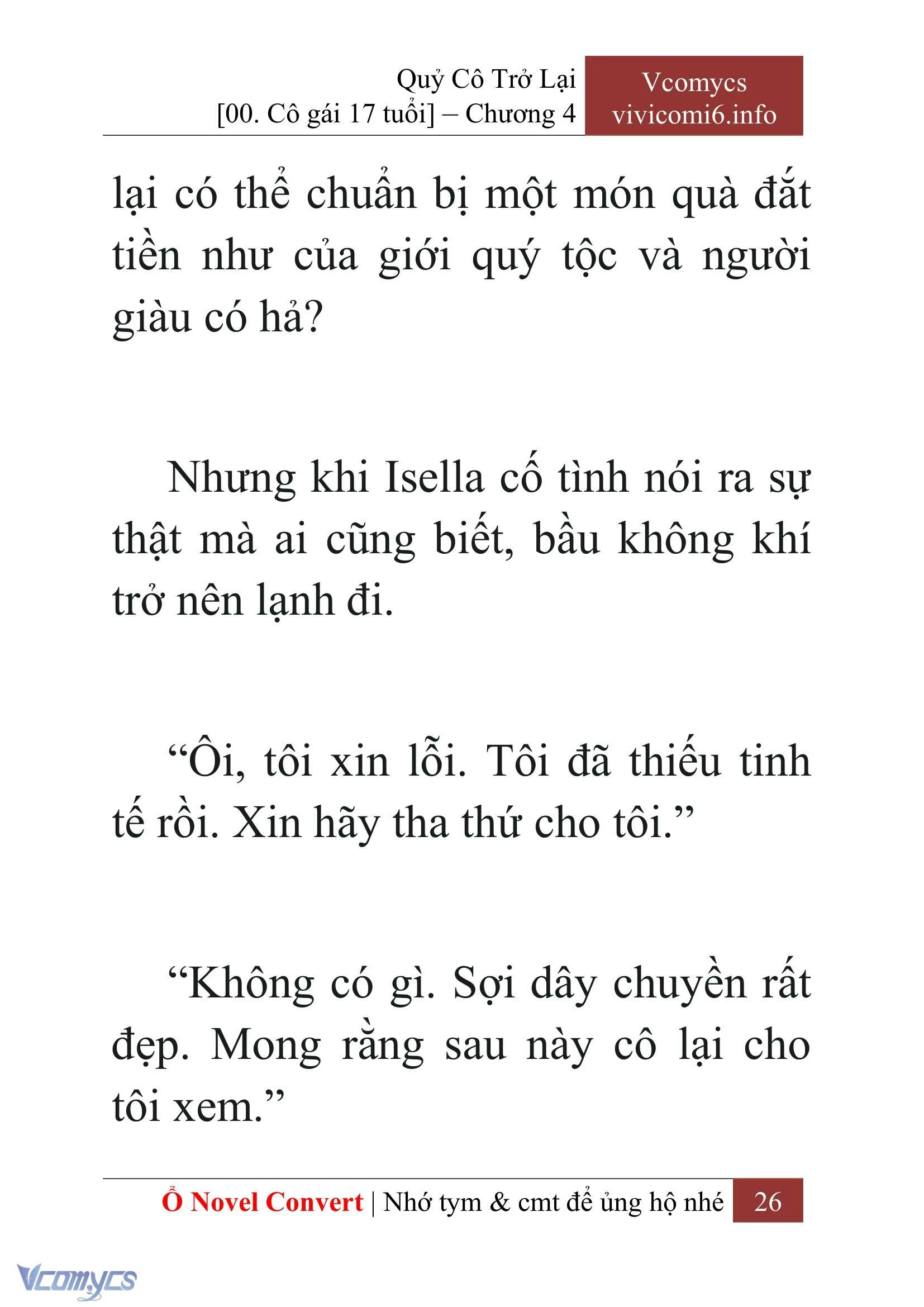 [Novel] Quý Cô Trở Lại Chapter  4 - 28