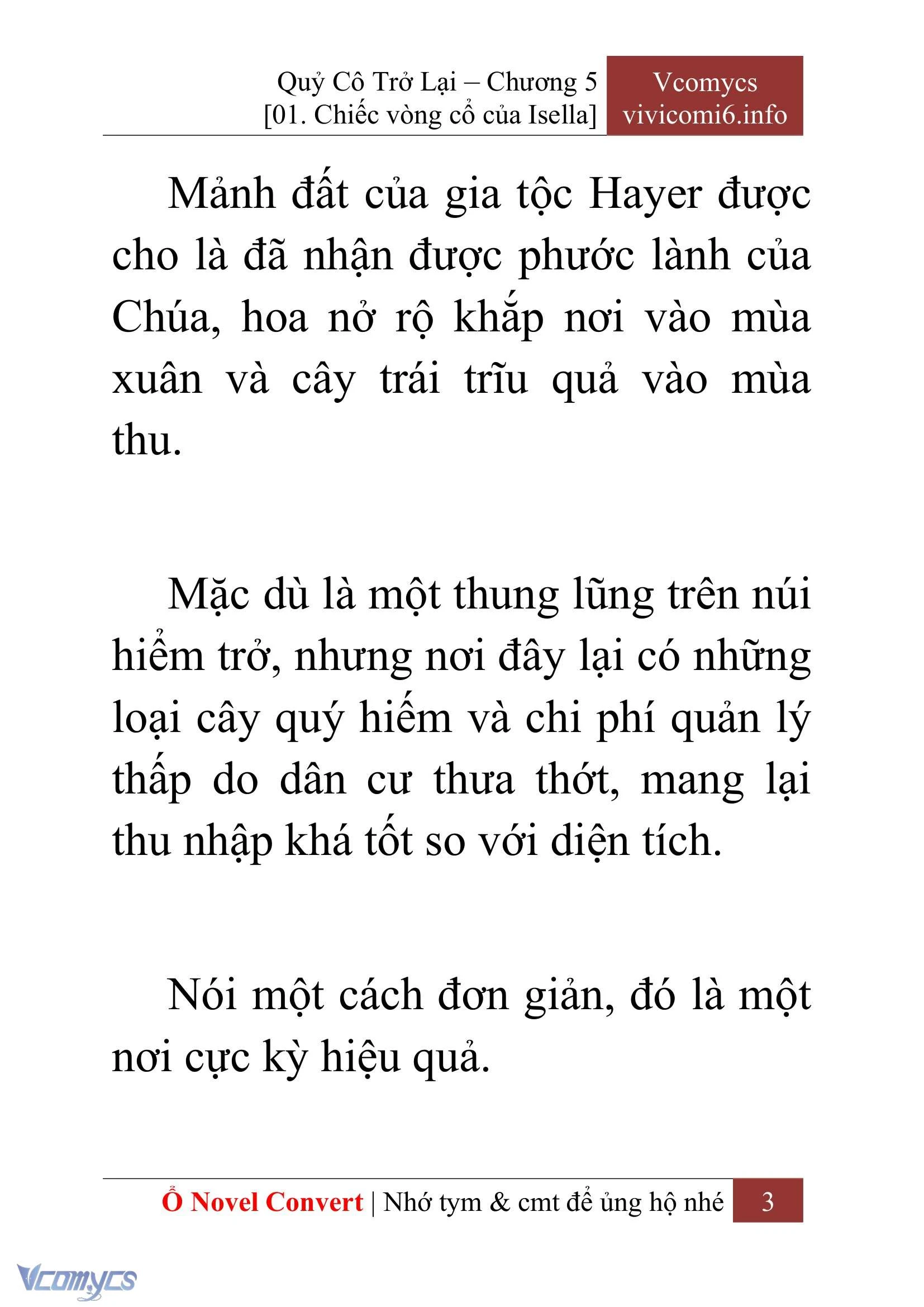 [Novel] Quý Cô Trở Lại Chapter  5 - 5