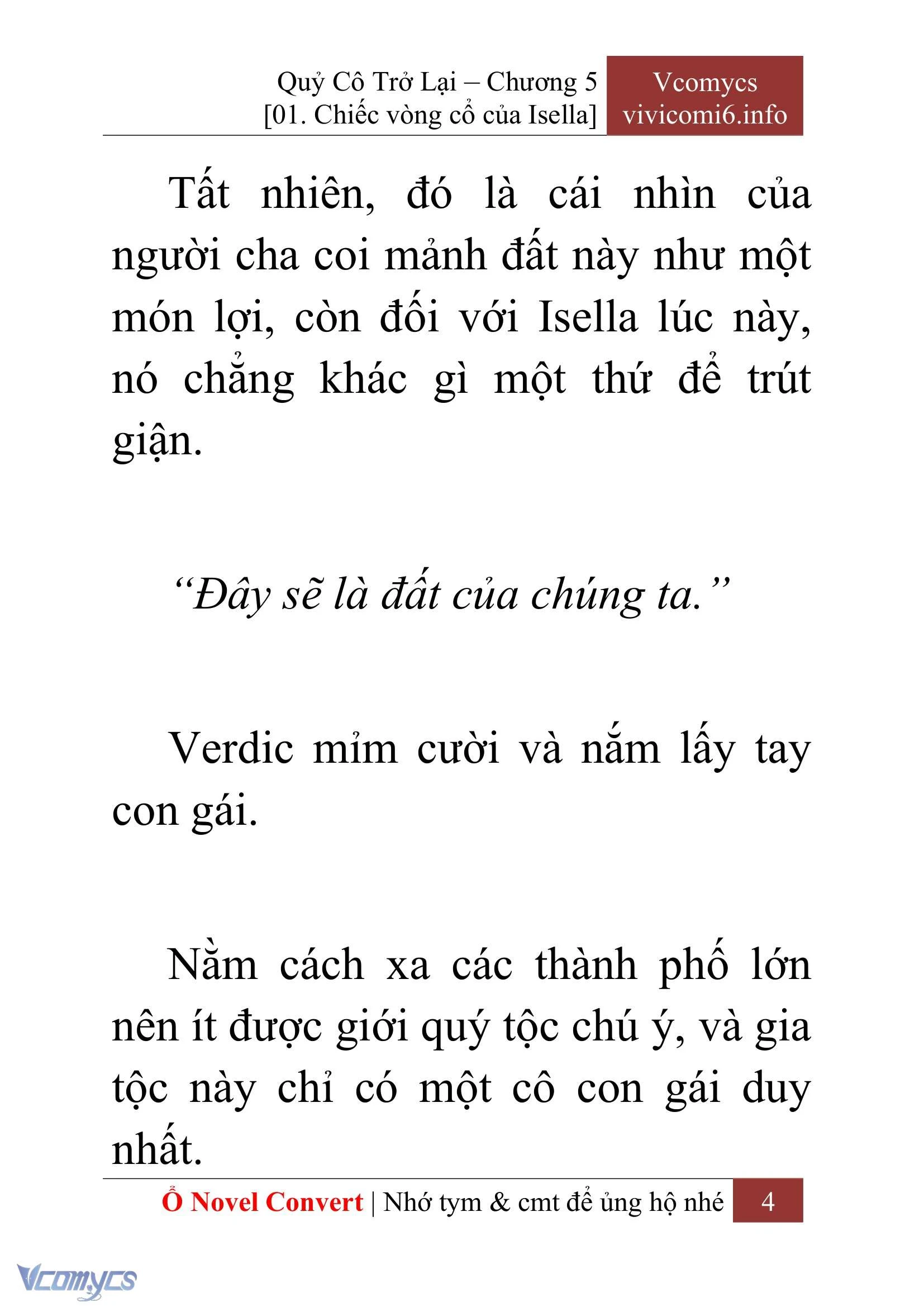[Novel] Quý Cô Trở Lại Chapter  5 - 6