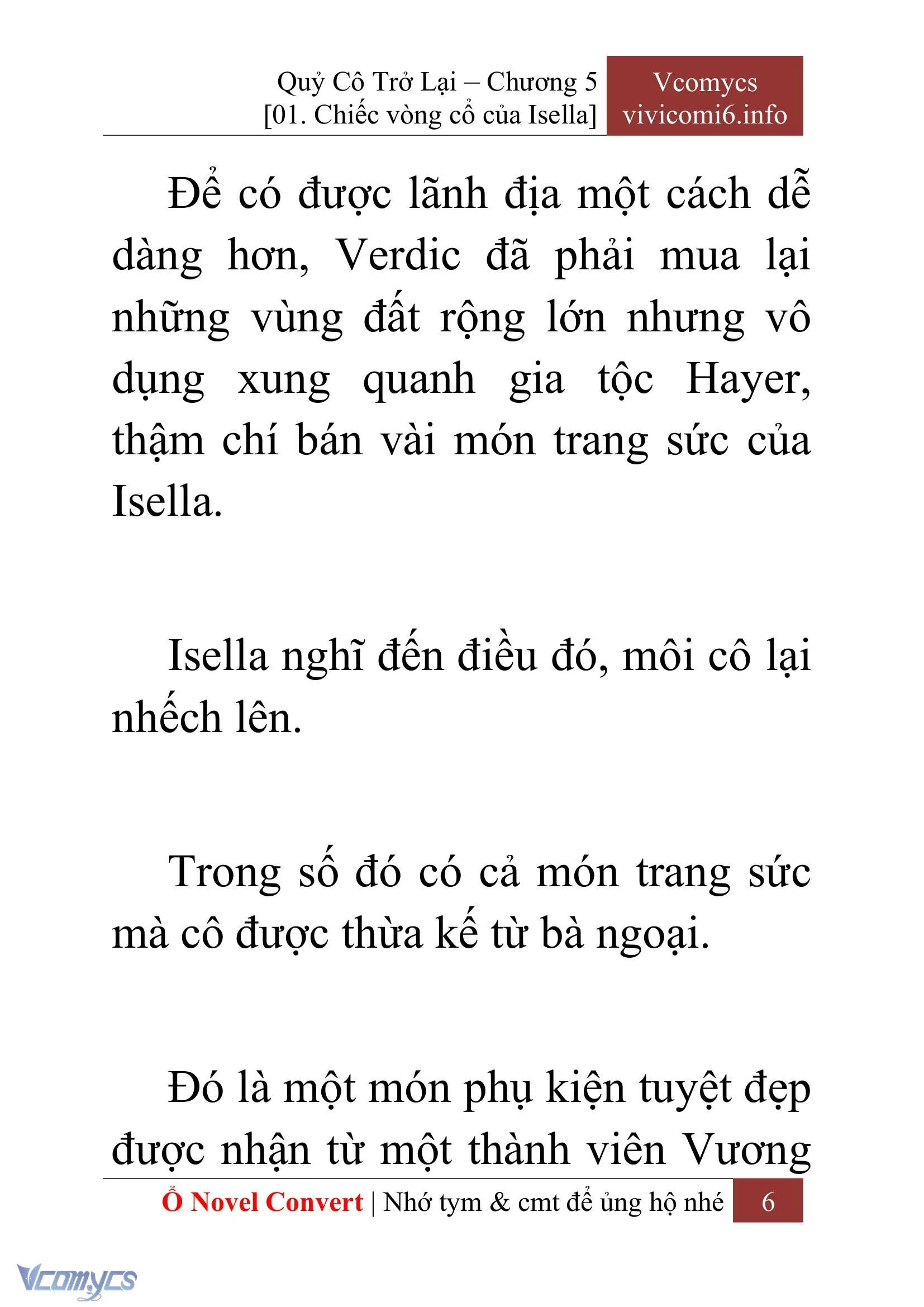 [Novel] Quý Cô Trở Lại Chapter  5 - 8