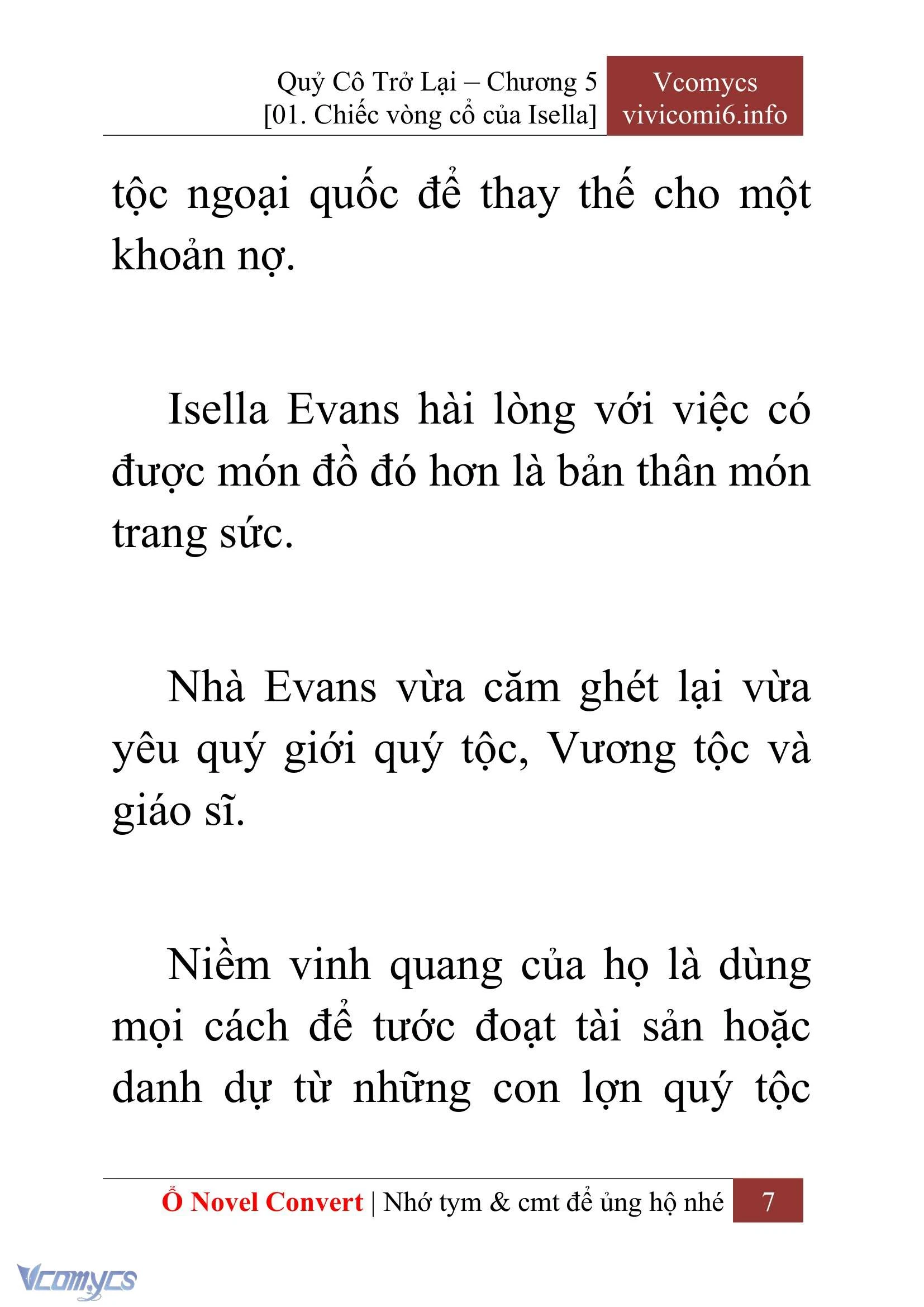 [Novel] Quý Cô Trở Lại Chapter  5 - 9