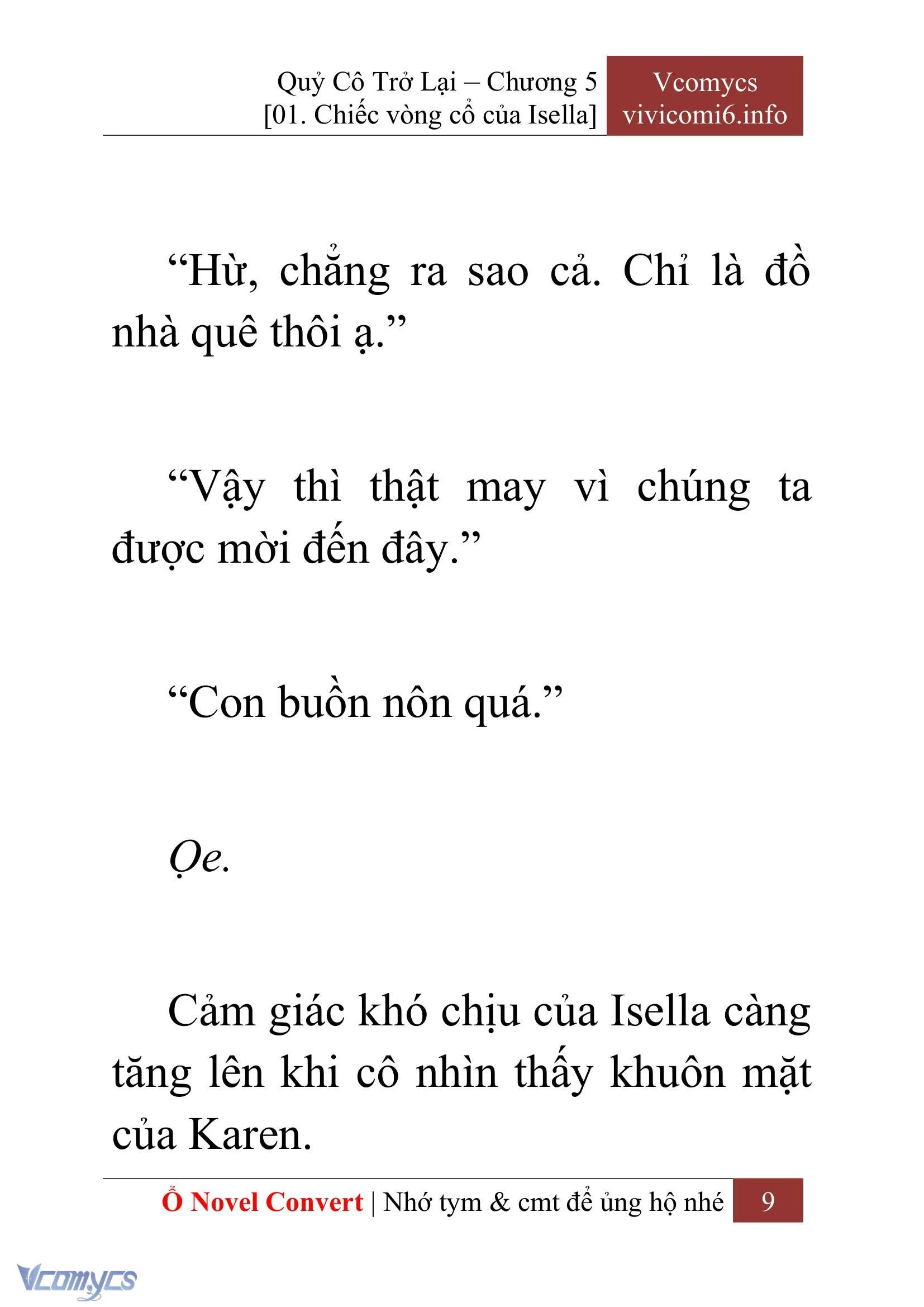 [Novel] Quý Cô Trở Lại Chapter  5 - 11