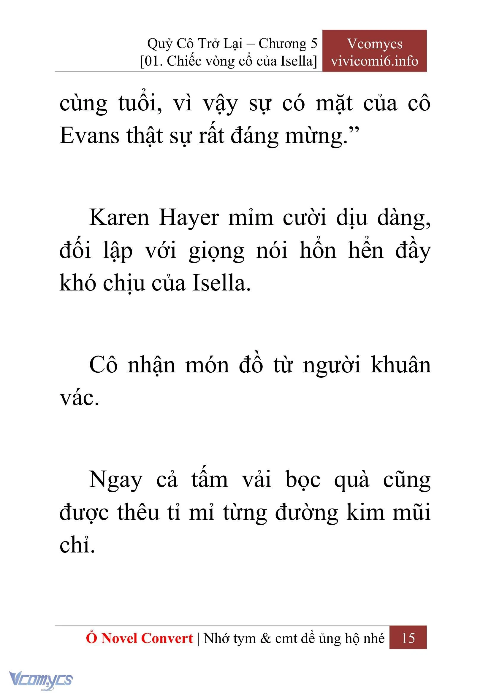 [Novel] Quý Cô Trở Lại Chapter  5 - 17