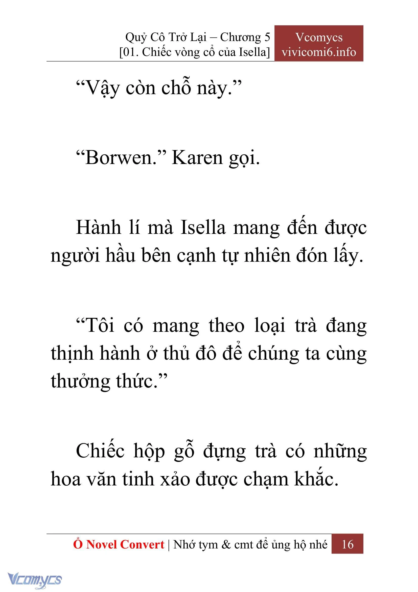 [Novel] Quý Cô Trở Lại Chapter  5 - 18