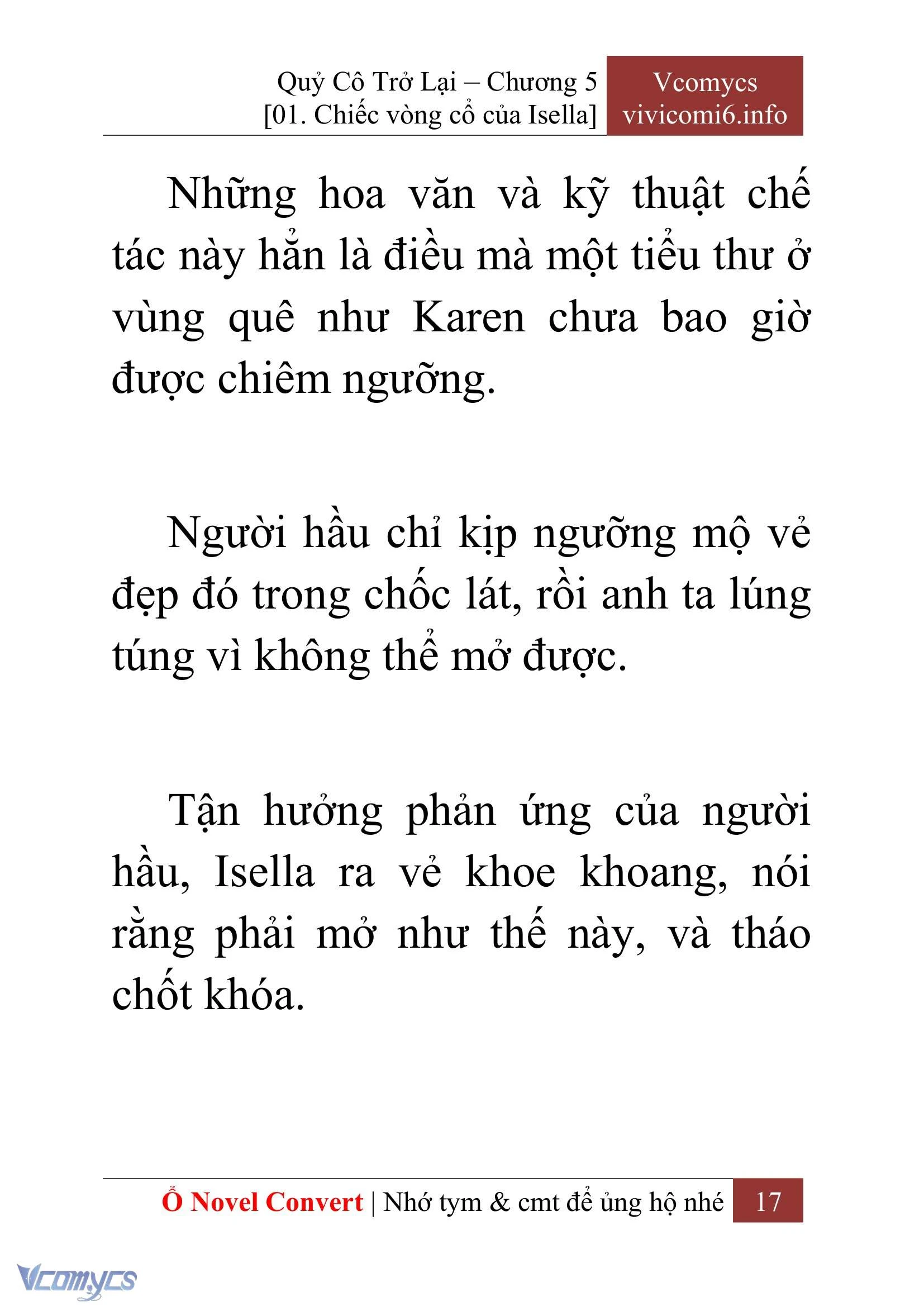 [Novel] Quý Cô Trở Lại Chapter  5 - 19