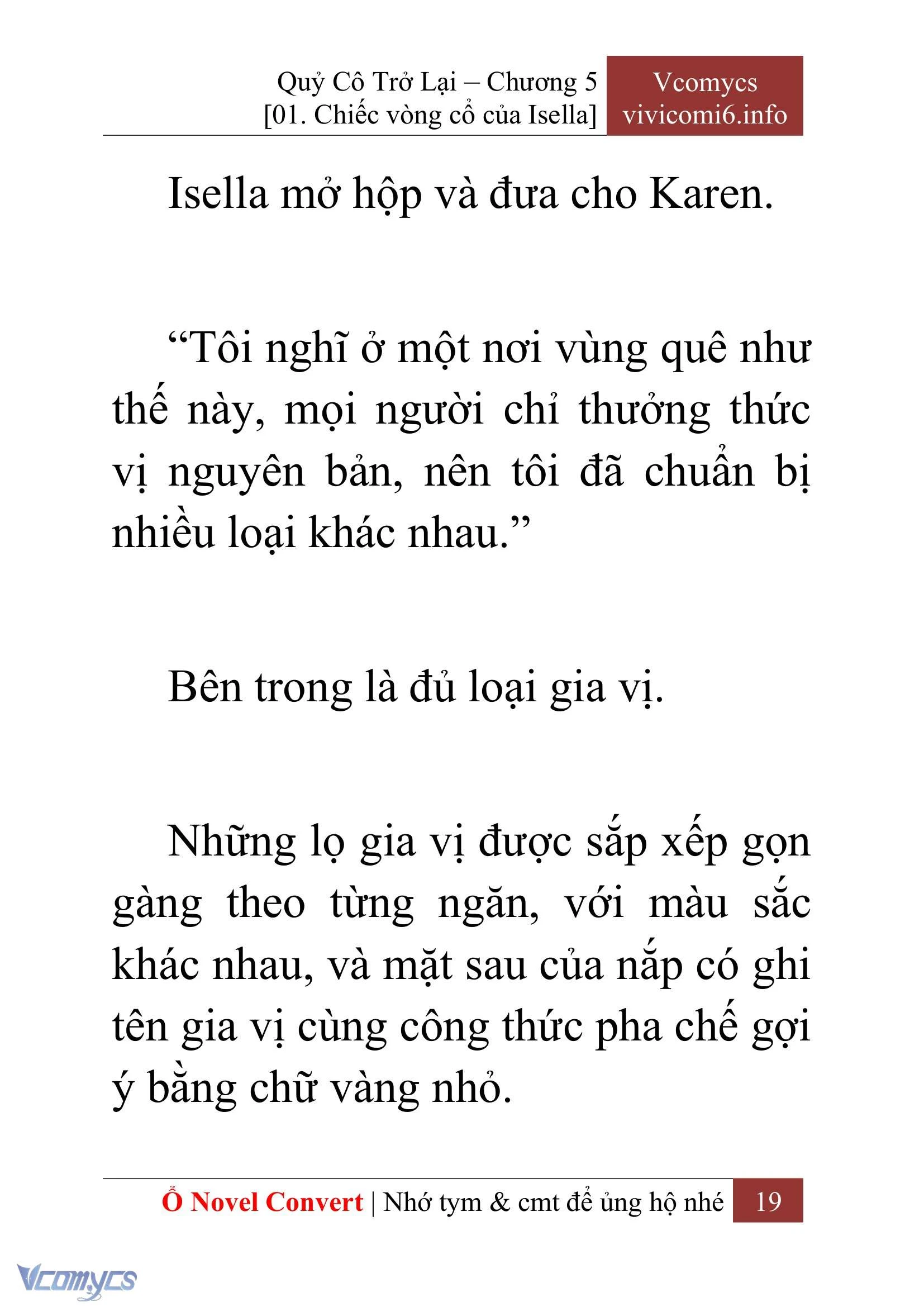 [Novel] Quý Cô Trở Lại Chapter  5 - 21