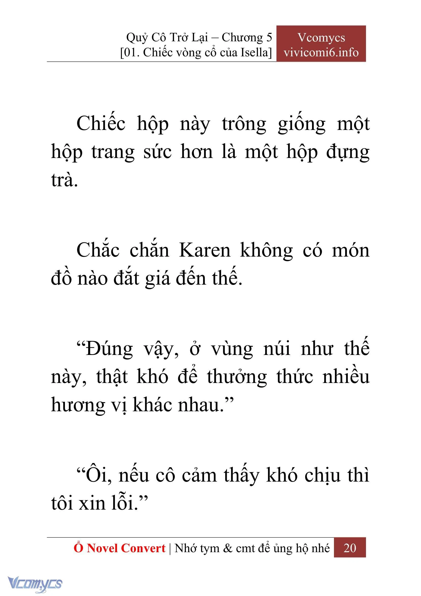 [Novel] Quý Cô Trở Lại Chapter  5 - 22