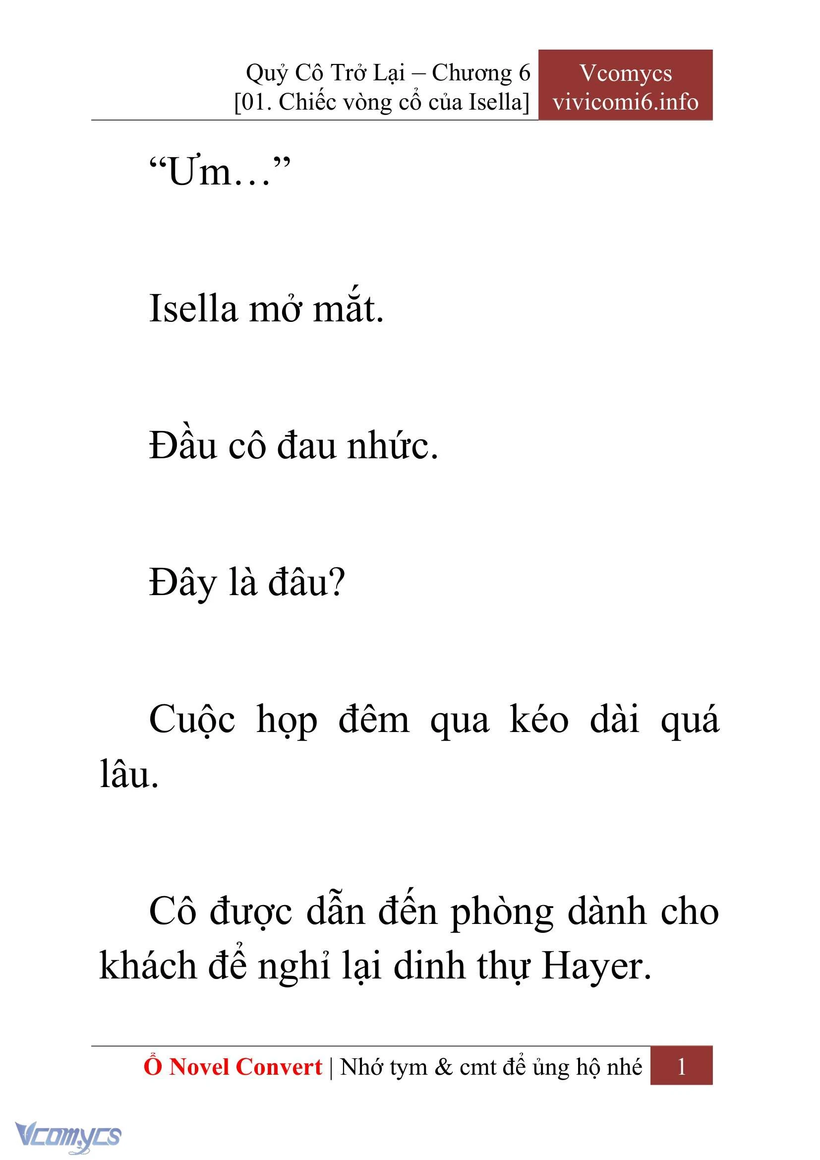 [Novel] Quý Cô Trở Lại Chapter  6 - 3