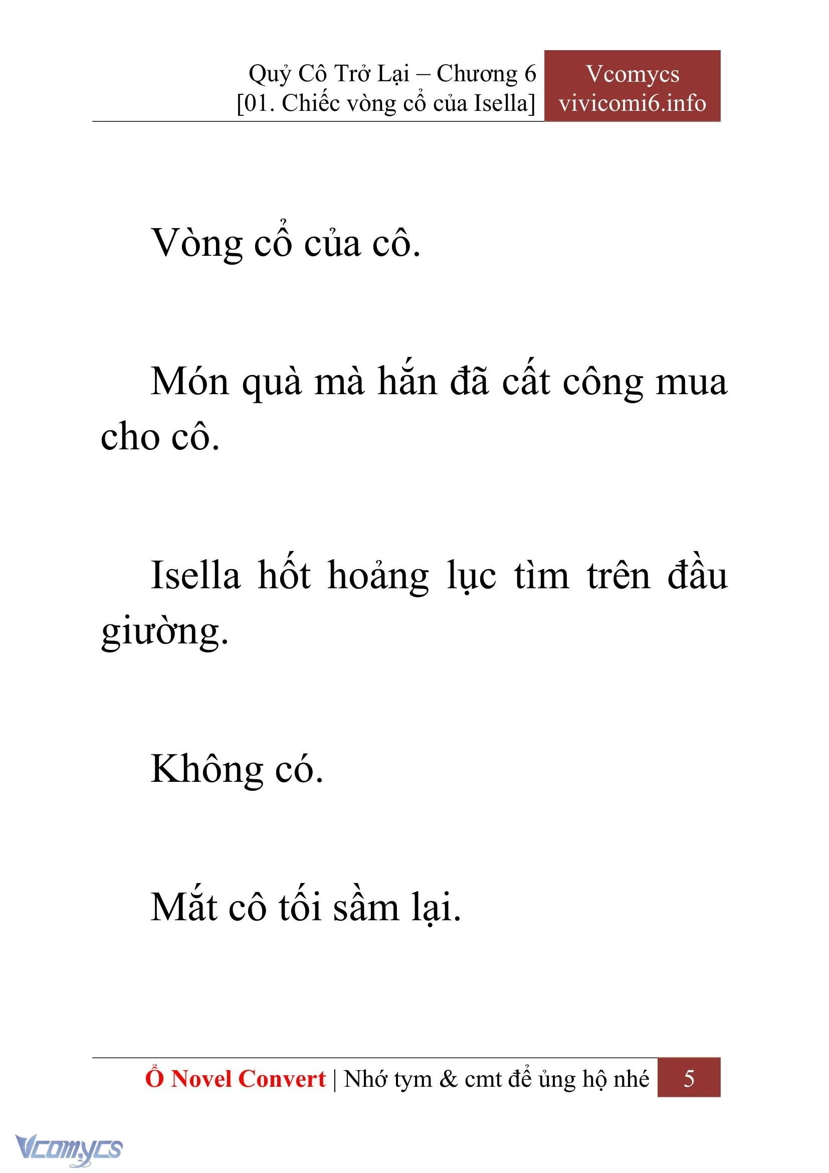 [Novel] Quý Cô Trở Lại Chapter  6 - 7