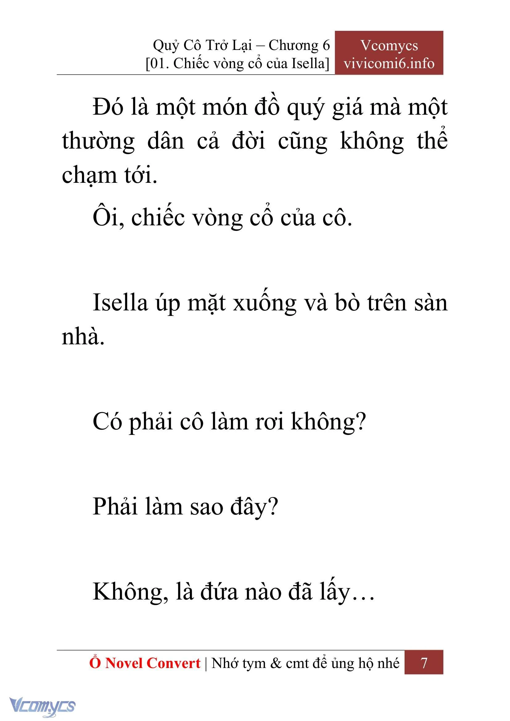 [Novel] Quý Cô Trở Lại Chapter  6 - 9