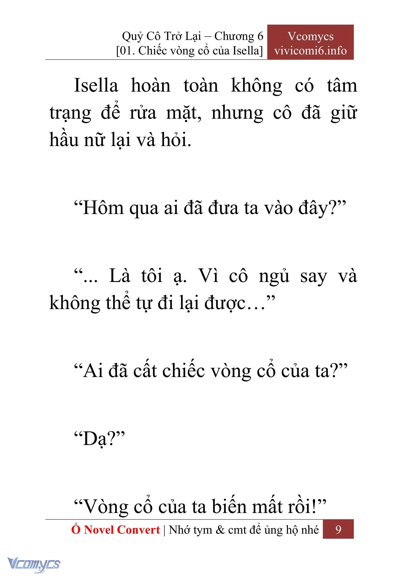 [Novel] Quý Cô Trở Lại Chapter  6 - 11