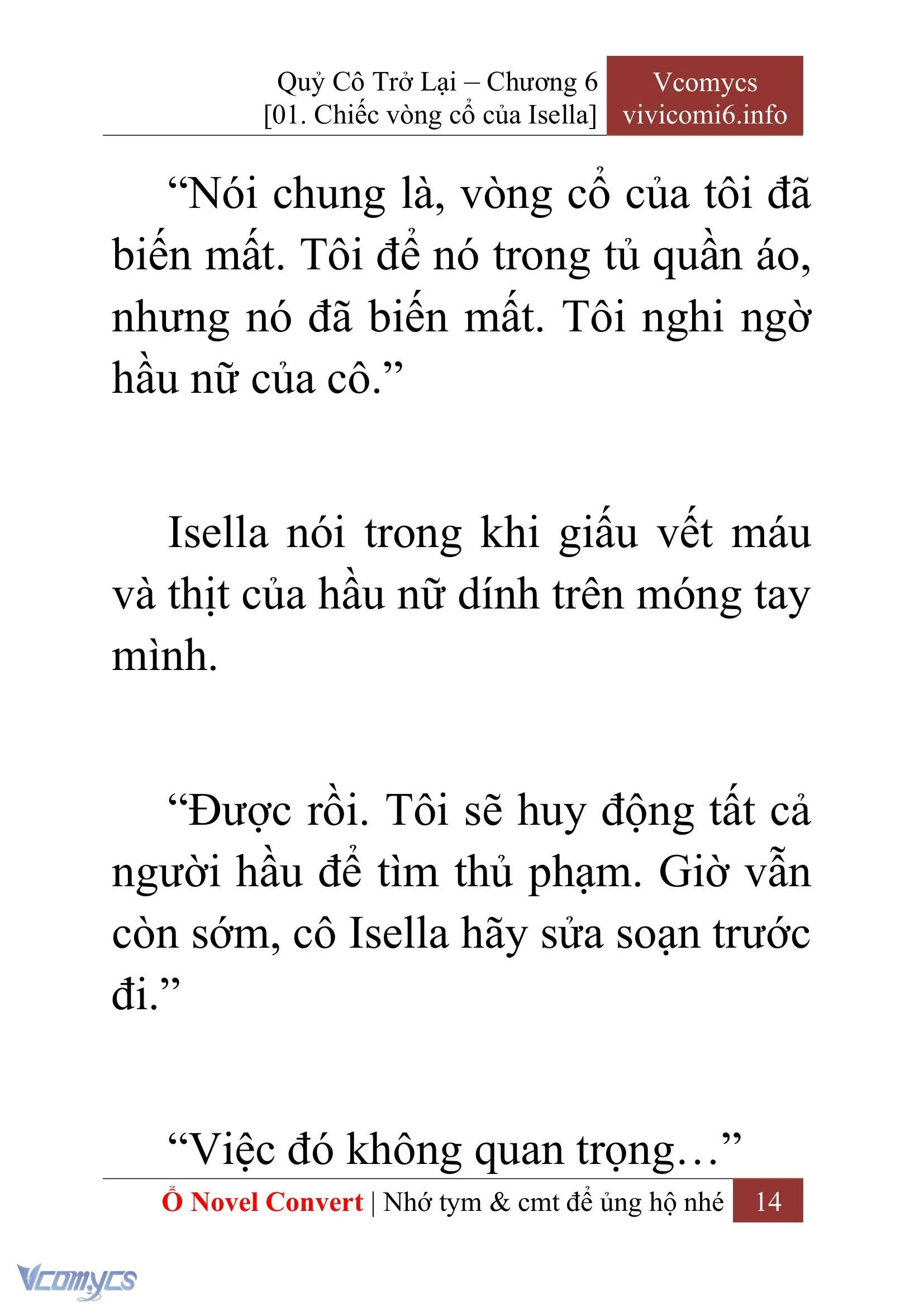[Novel] Quý Cô Trở Lại Chapter  6 - 16
