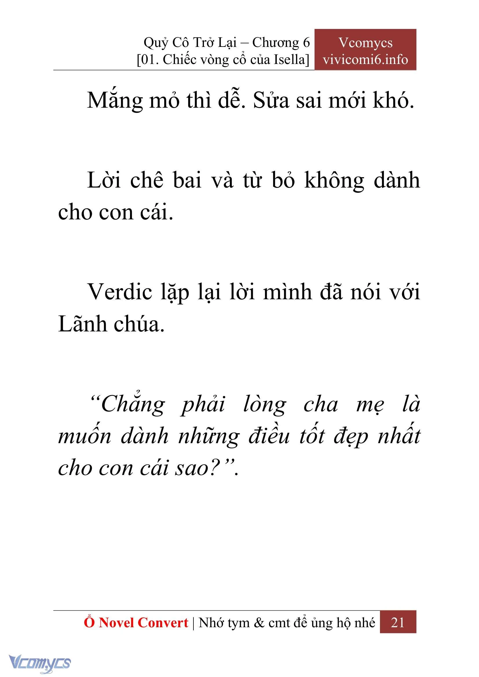 [Novel] Quý Cô Trở Lại Chapter  6 - 23