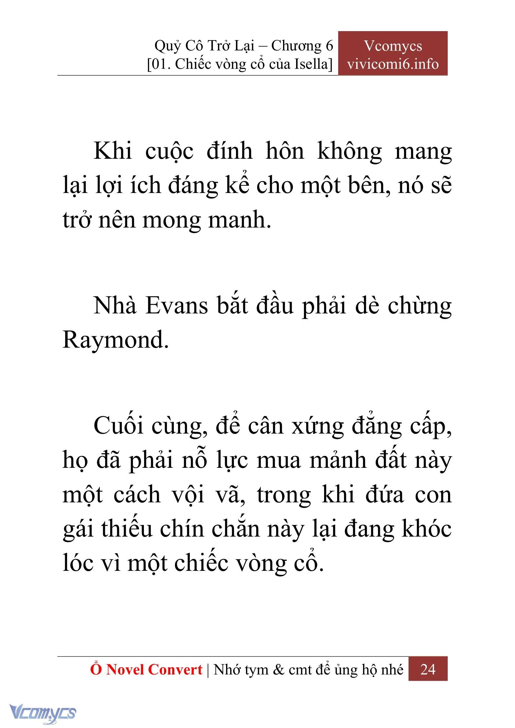 [Novel] Quý Cô Trở Lại Chapter  6 - 26