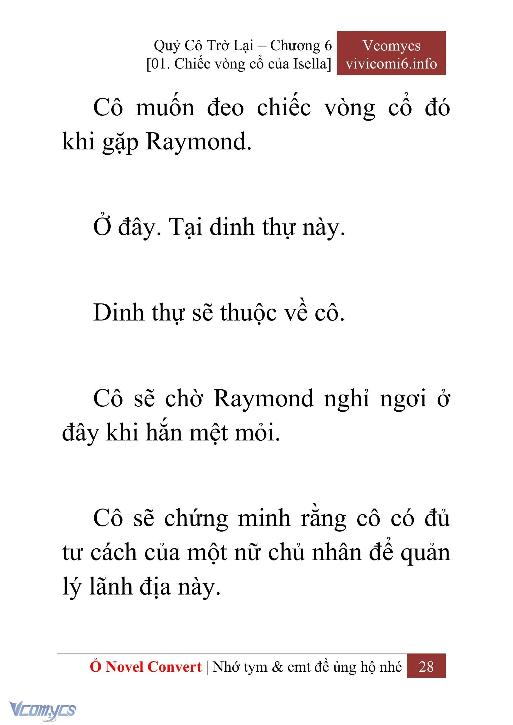 [Novel] Quý Cô Trở Lại Chapter  6 - 30