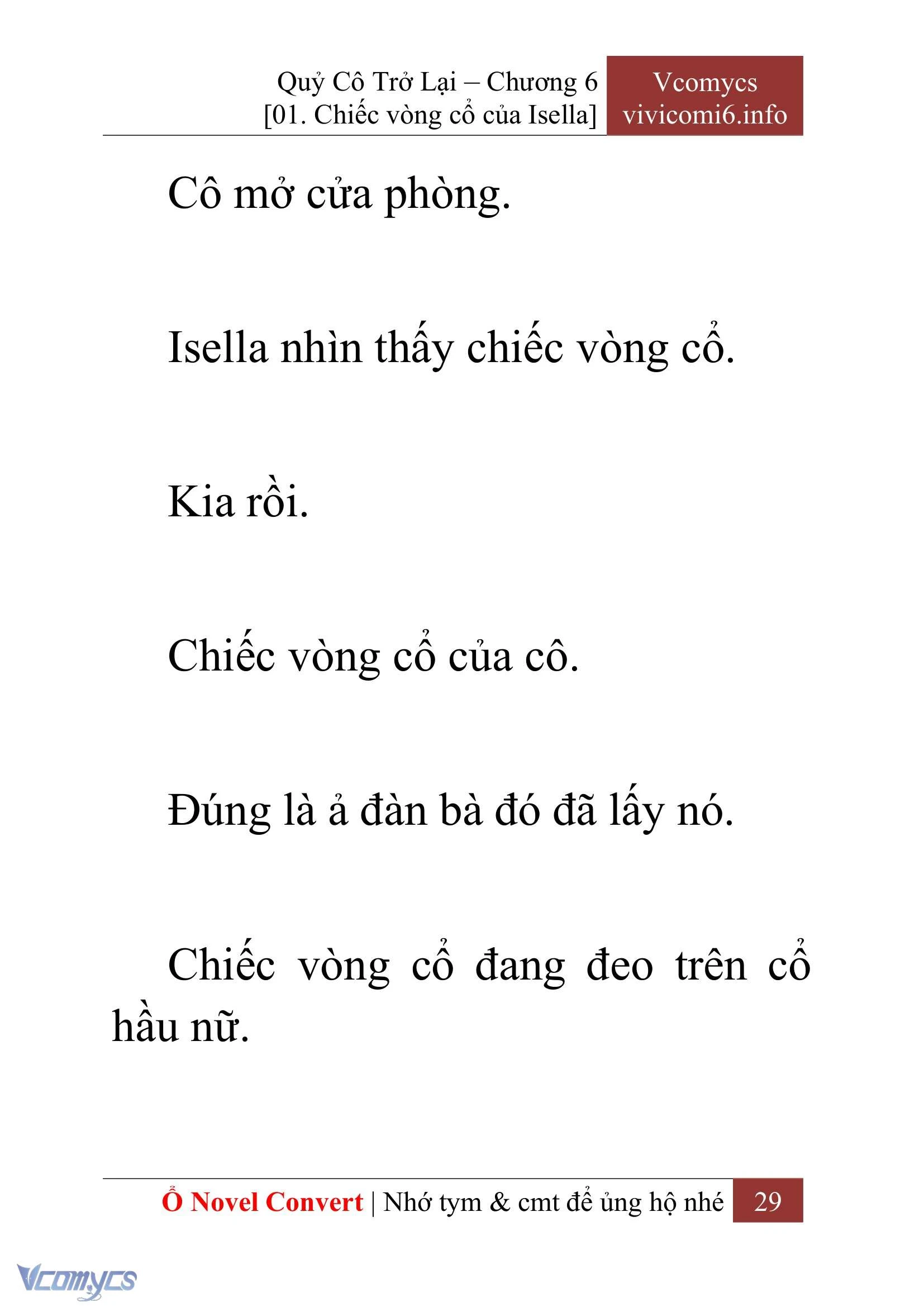 [Novel] Quý Cô Trở Lại Chapter  6 - 31