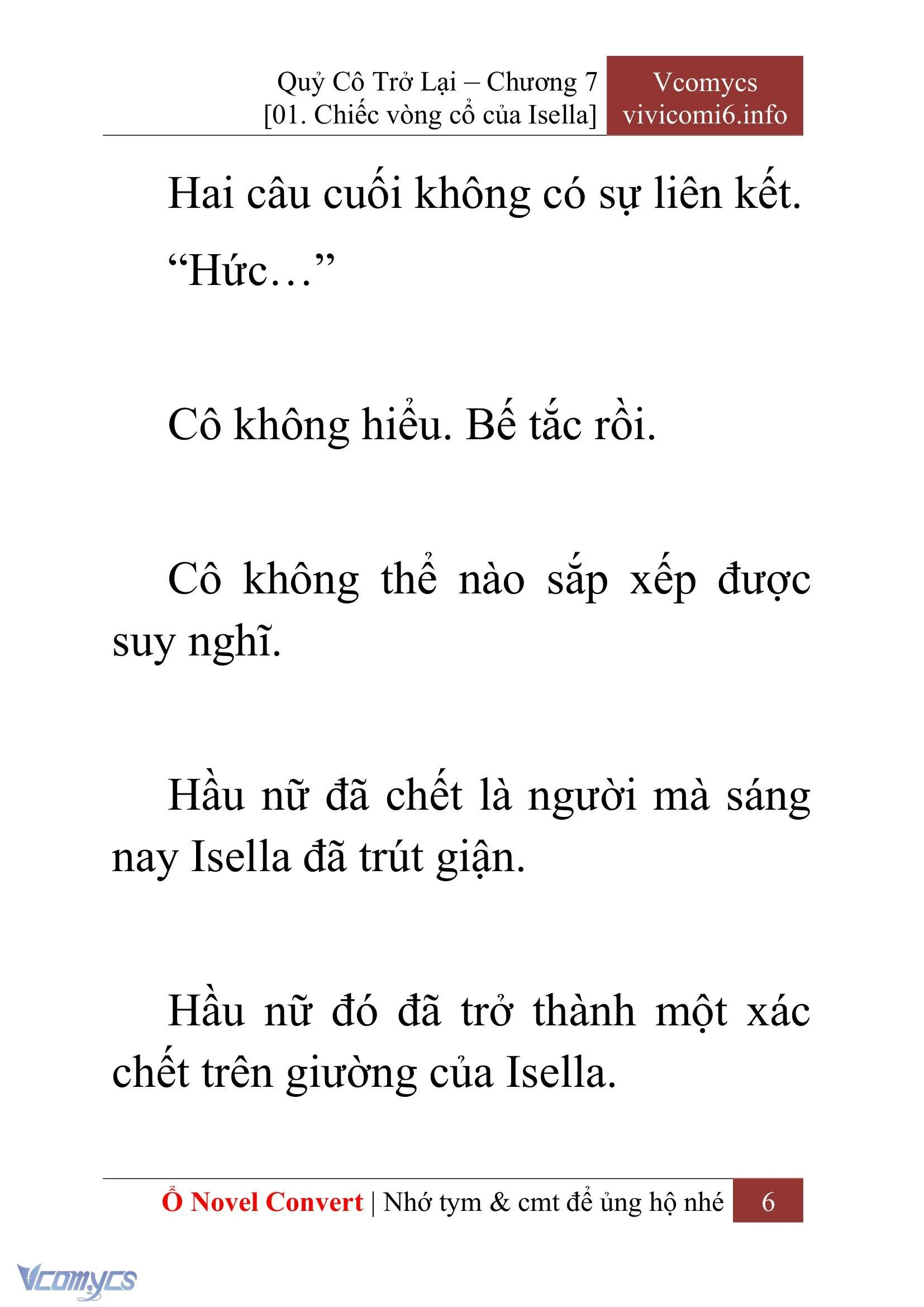 [Novel] Quý Cô Trở Lại Chapter  7 - 8