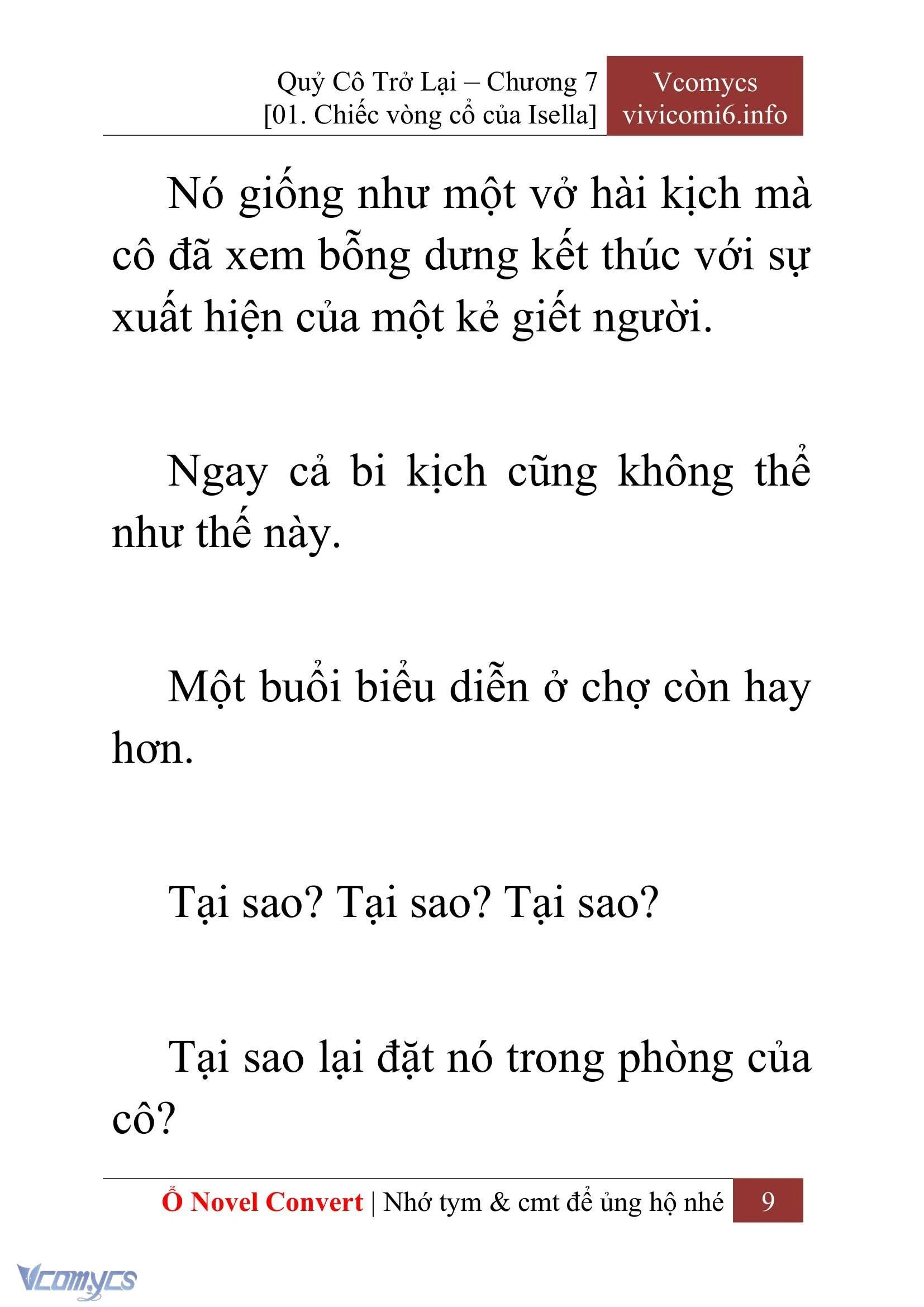 [Novel] Quý Cô Trở Lại Chapter  7 - 11