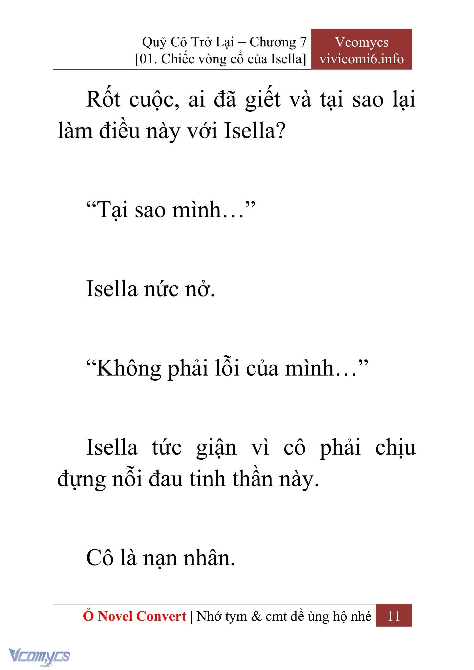 [Novel] Quý Cô Trở Lại Chapter  7 - 13