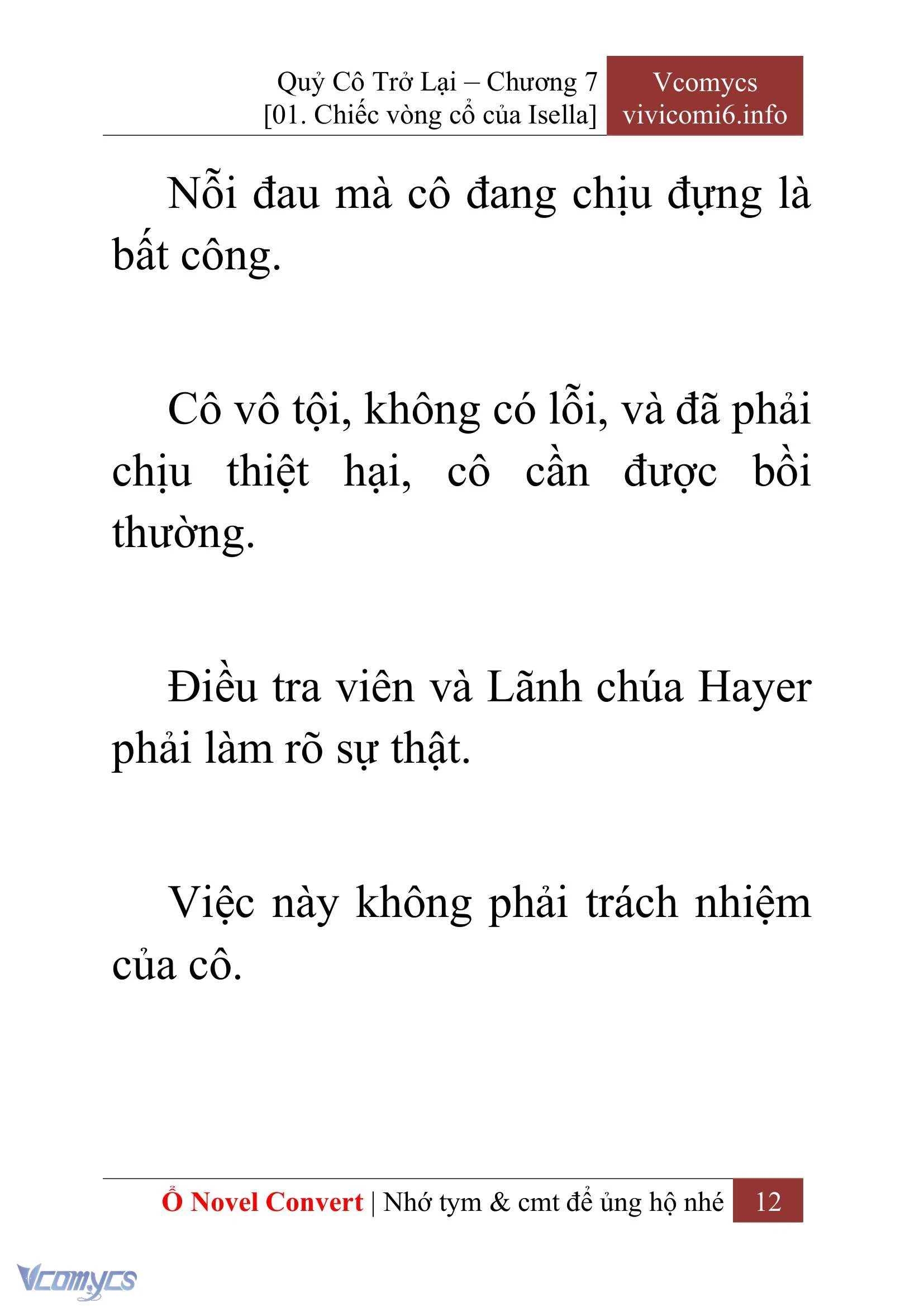 [Novel] Quý Cô Trở Lại Chapter  7 - 14