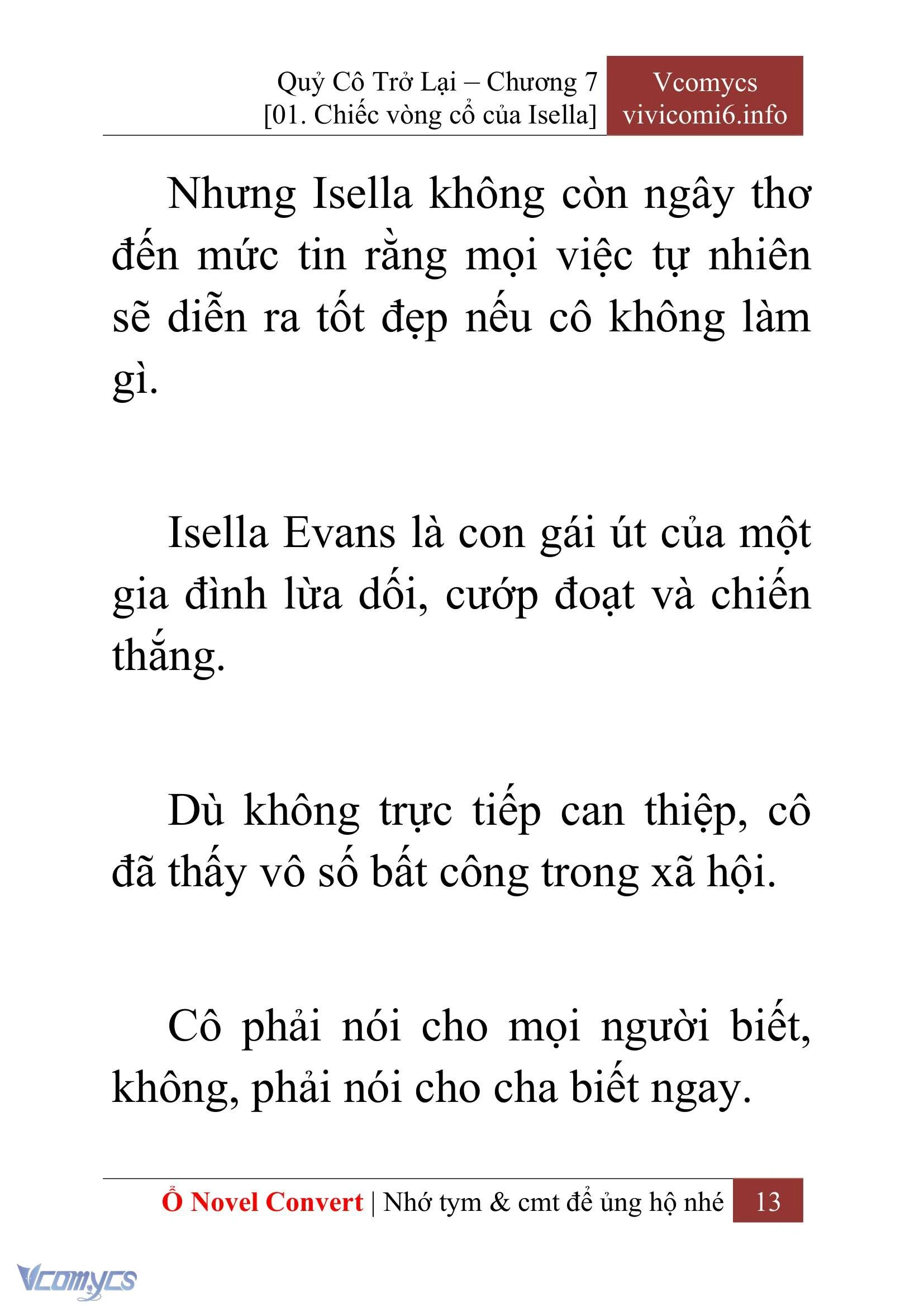 [Novel] Quý Cô Trở Lại Chapter  7 - 15