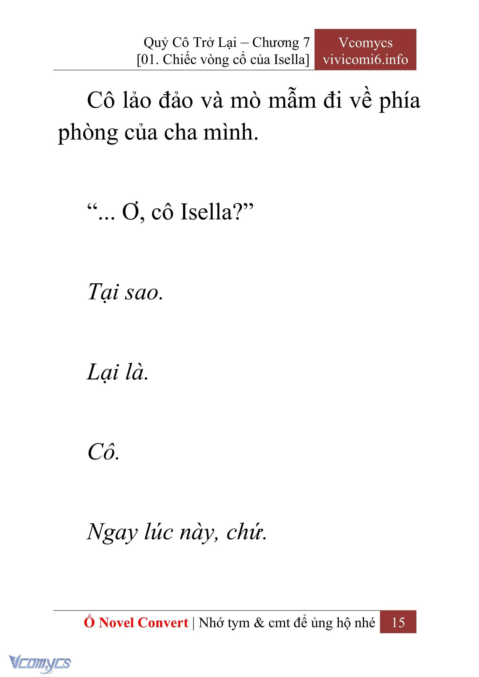 [Novel] Quý Cô Trở Lại Chapter  7 - 17