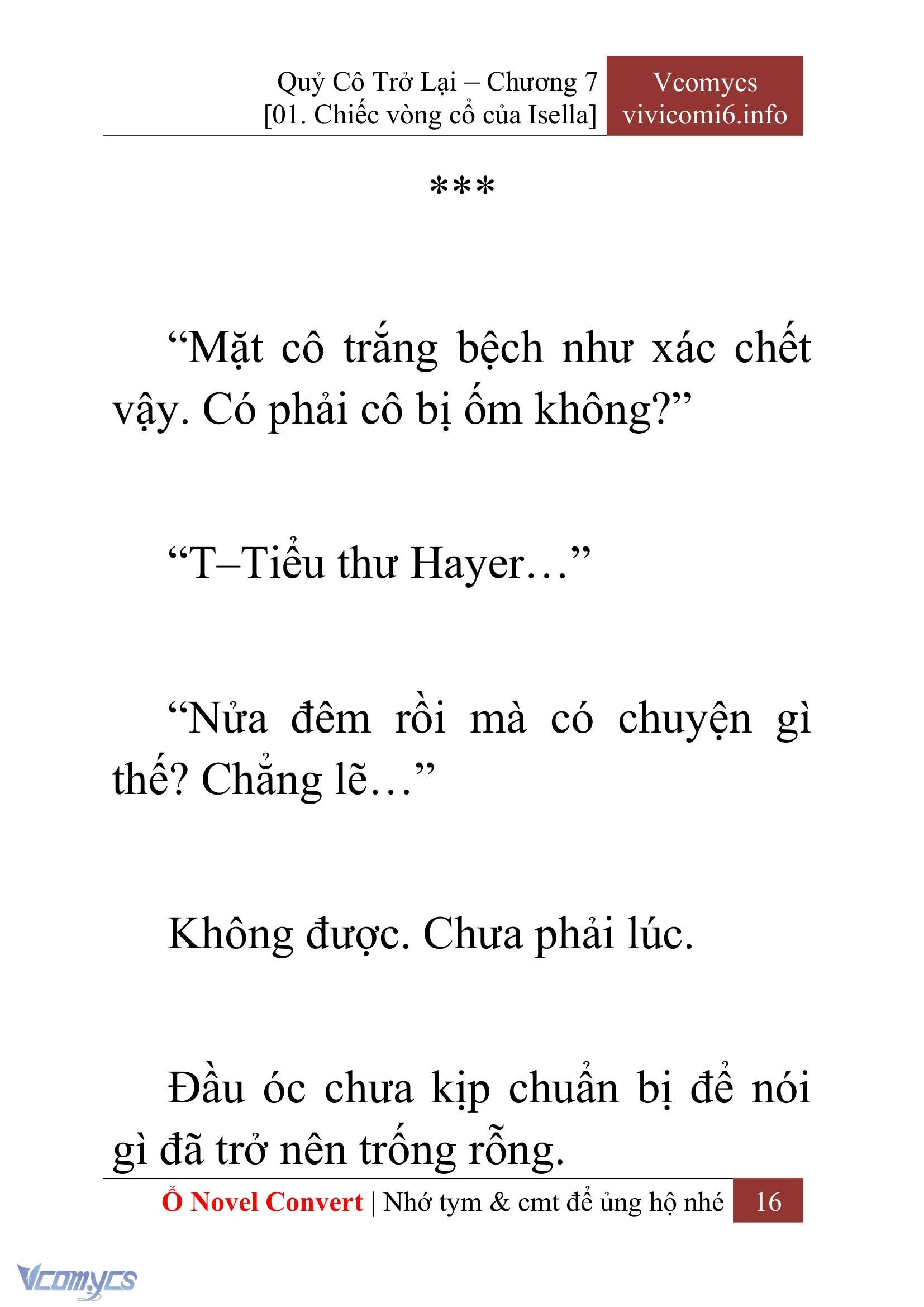 [Novel] Quý Cô Trở Lại Chapter  7 - 18