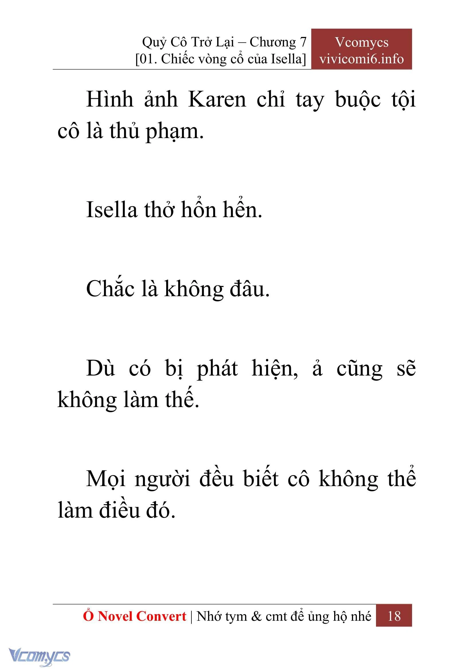 [Novel] Quý Cô Trở Lại Chapter  7 - 20
