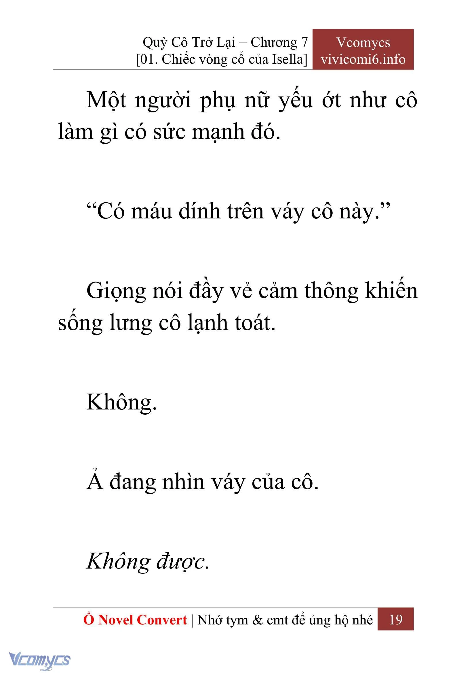 [Novel] Quý Cô Trở Lại Chapter  7 - 21