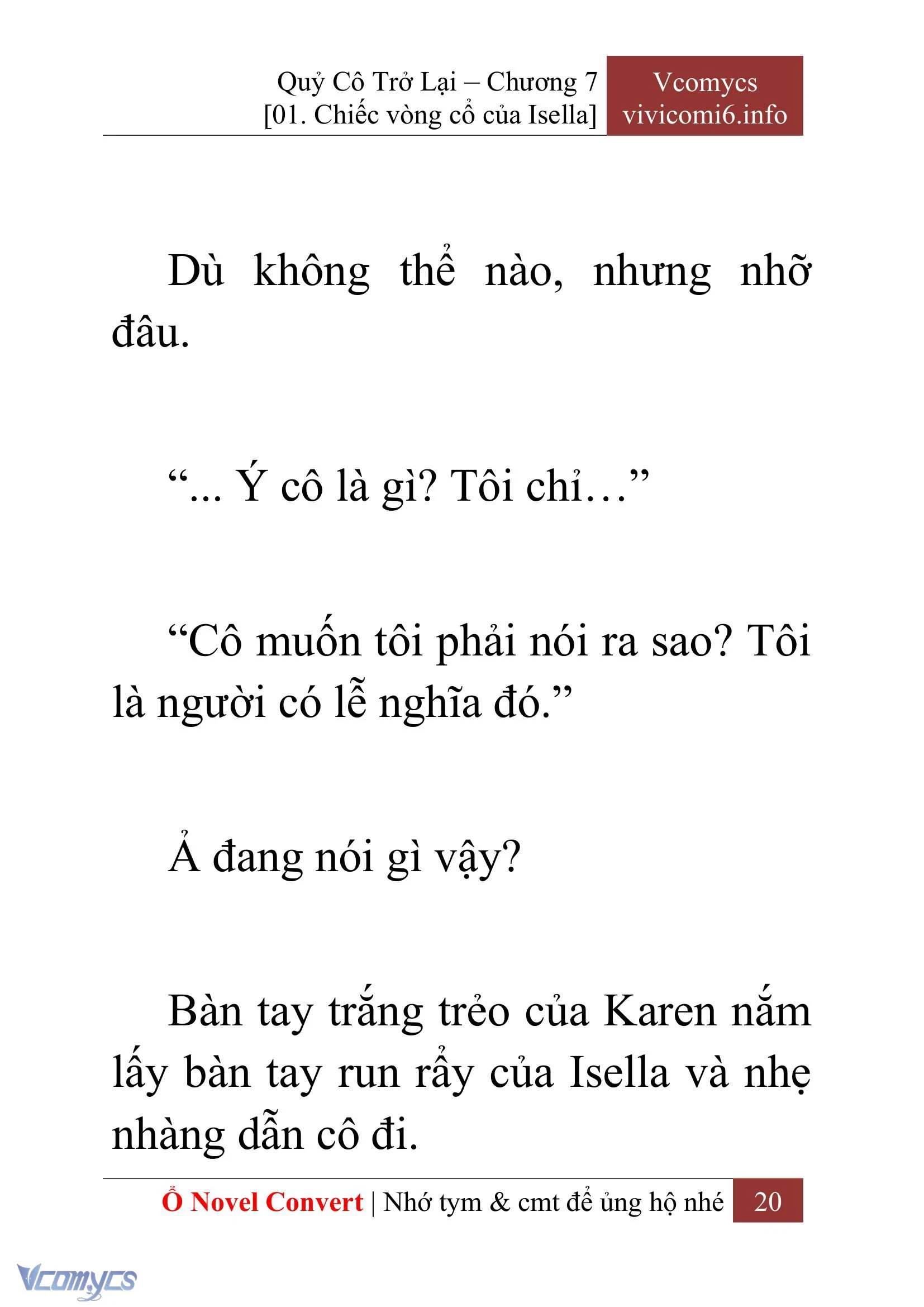 [Novel] Quý Cô Trở Lại Chapter  7 - 22