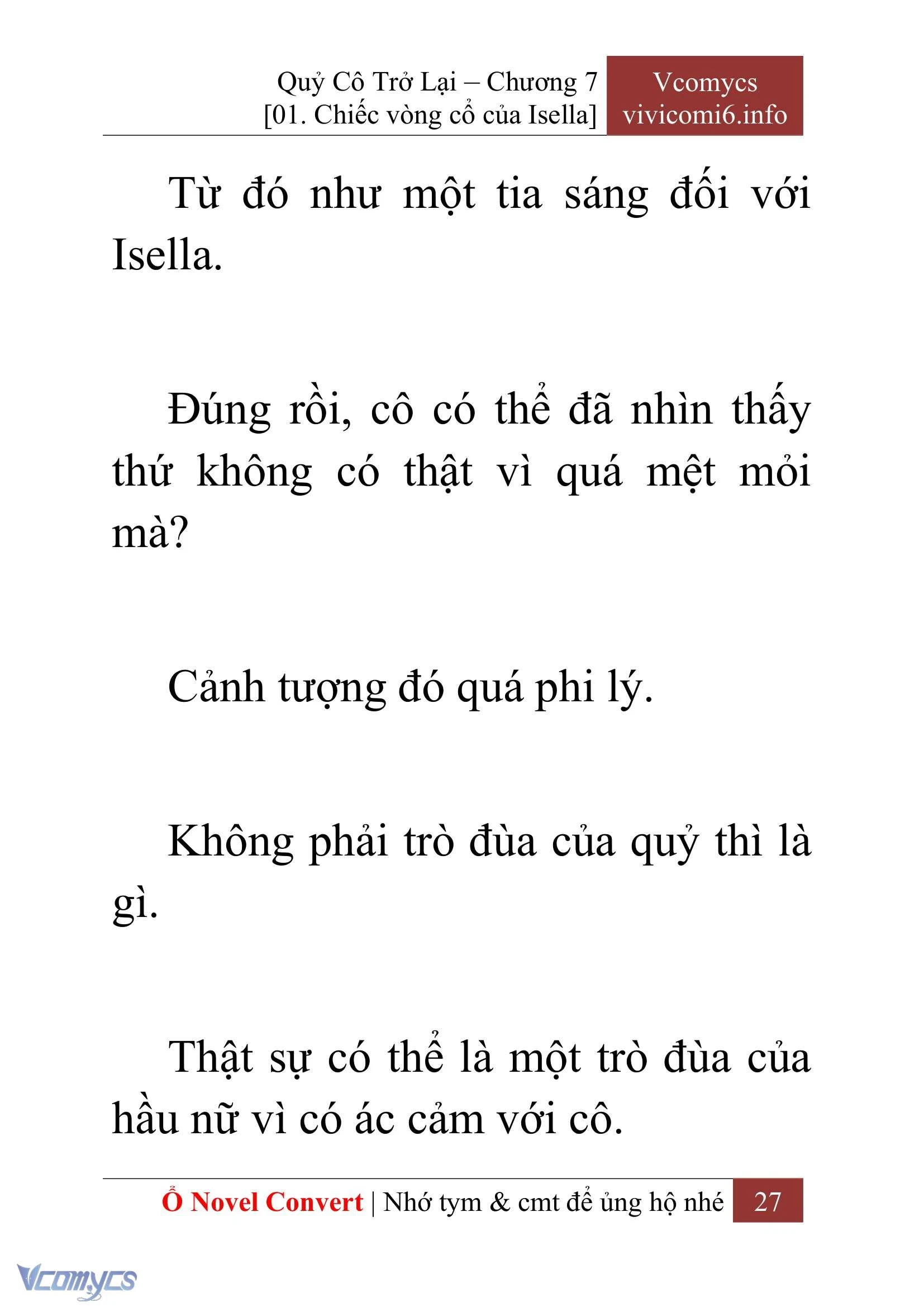 [Novel] Quý Cô Trở Lại Chapter  7 - 29