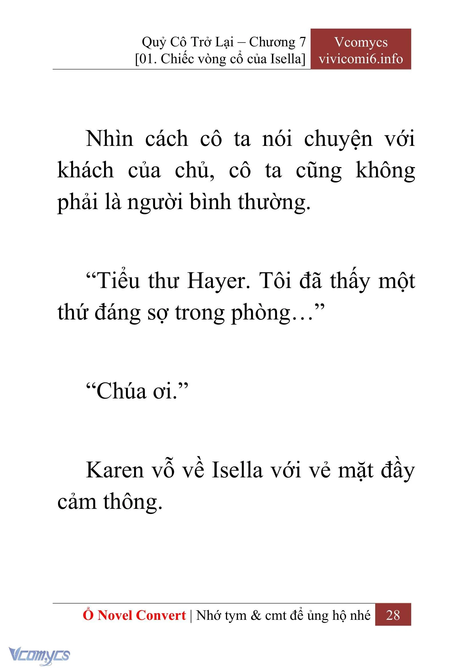 [Novel] Quý Cô Trở Lại Chapter  7 - 30