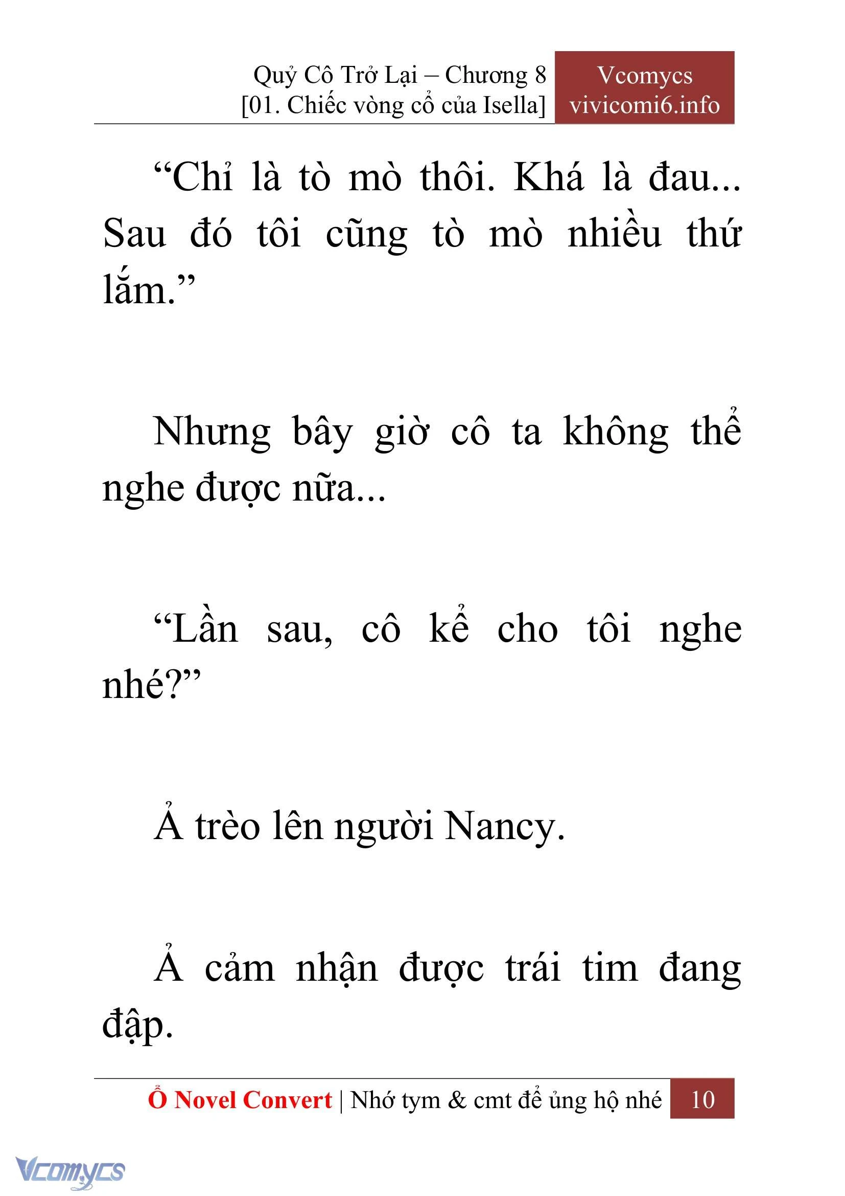[Novel] Quý Cô Trở Lại Chapter  8 - 12