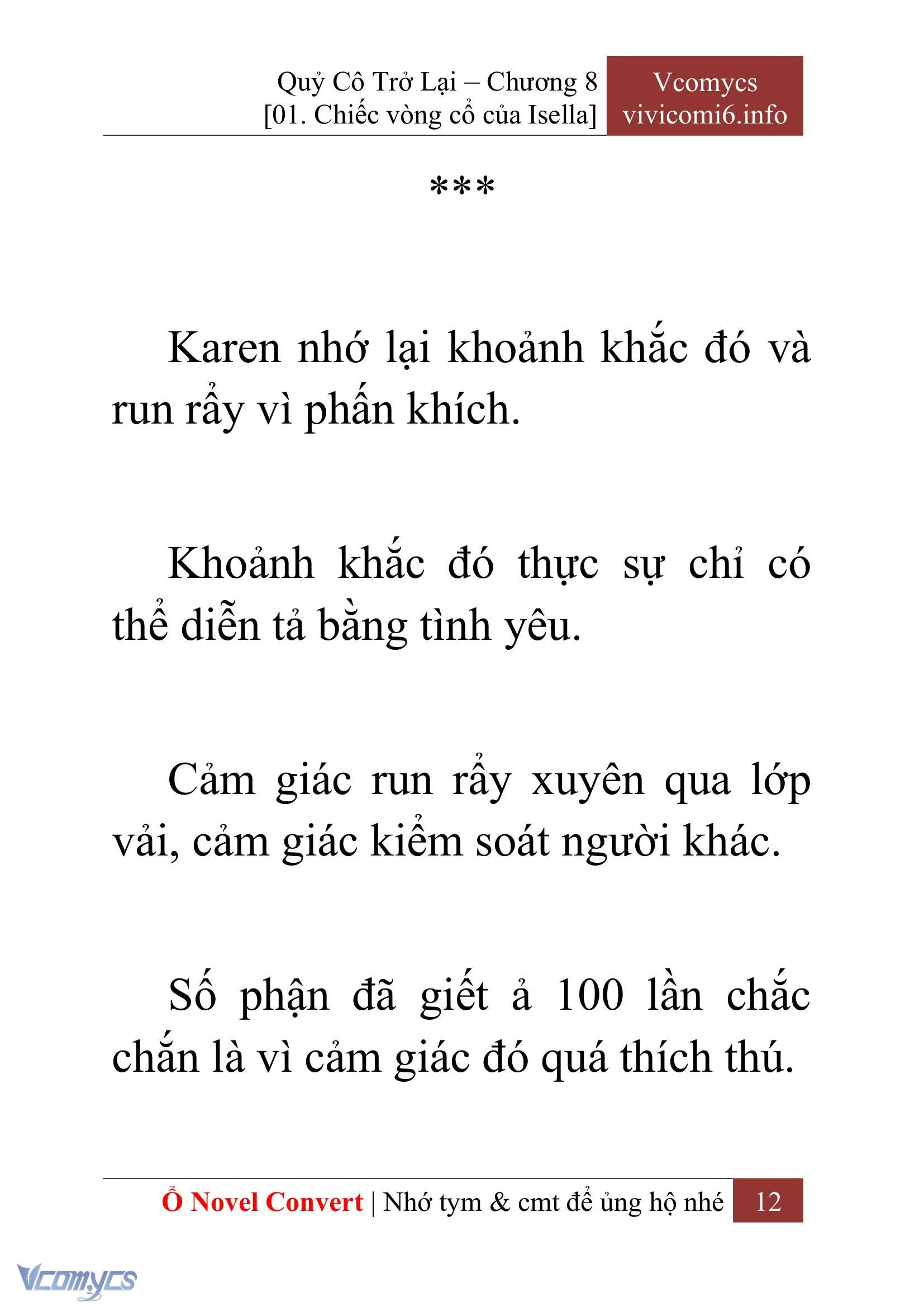 [Novel] Quý Cô Trở Lại Chapter  8 - 14