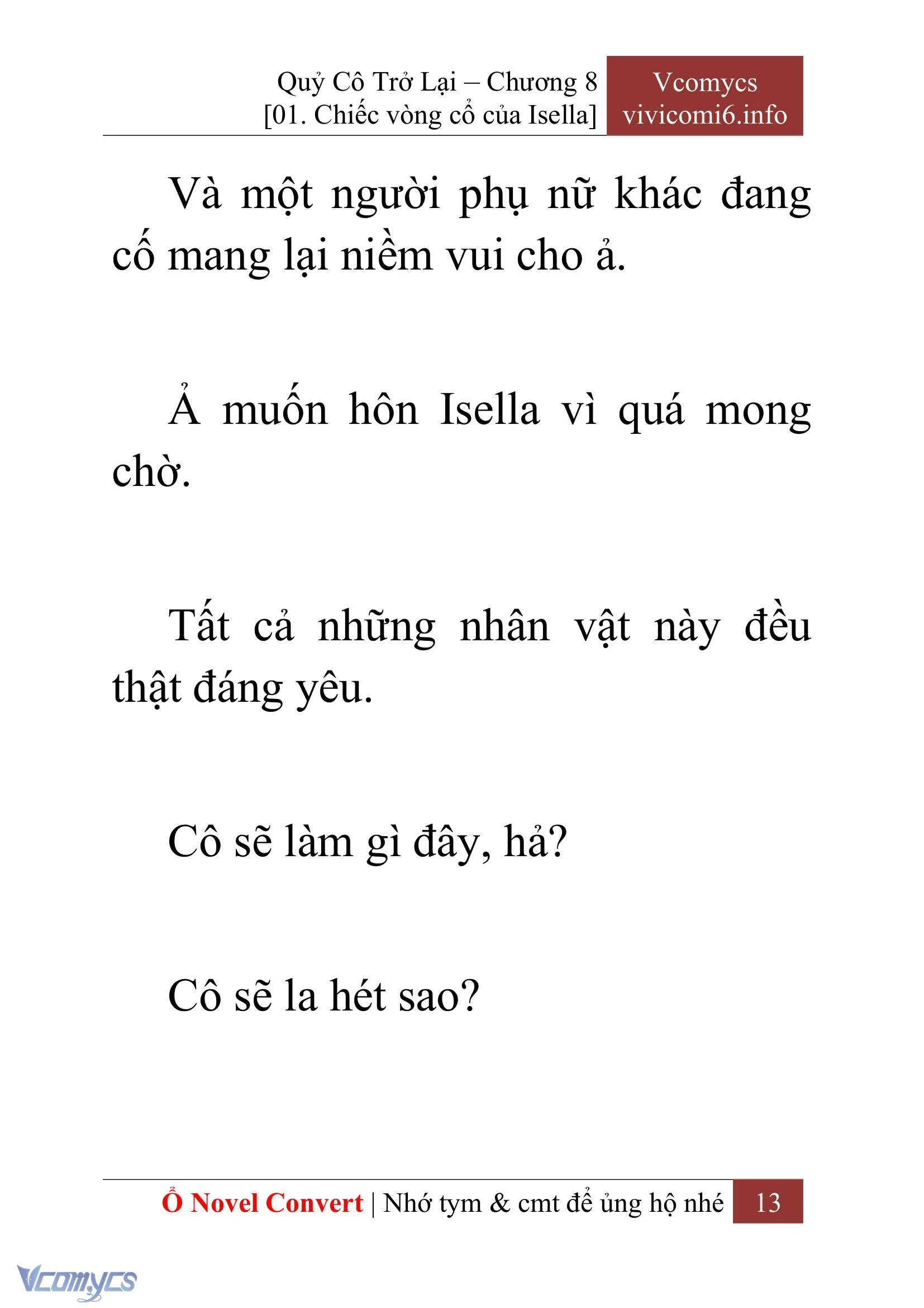[Novel] Quý Cô Trở Lại Chapter  8 - 15