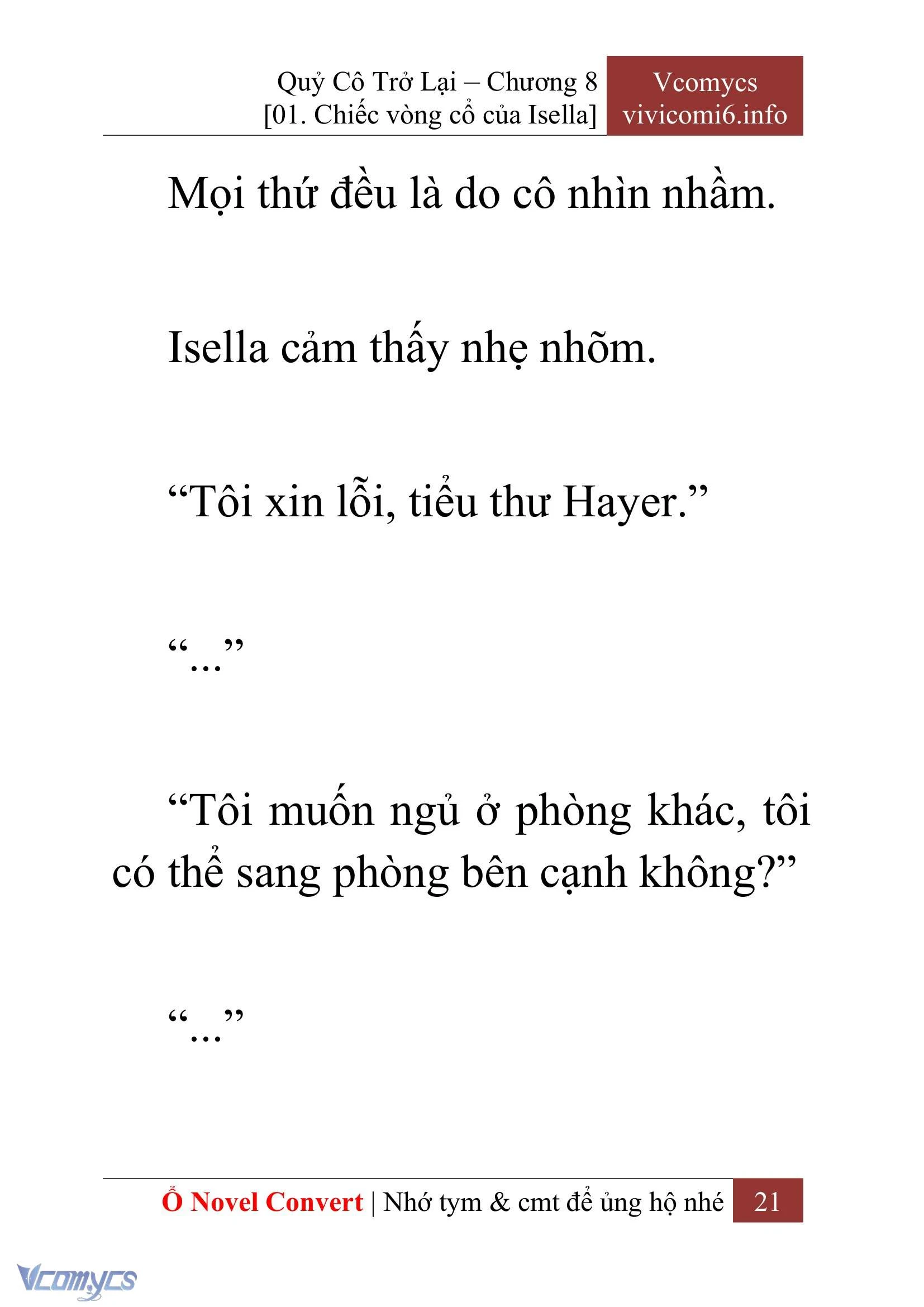 [Novel] Quý Cô Trở Lại Chapter  8 - 23