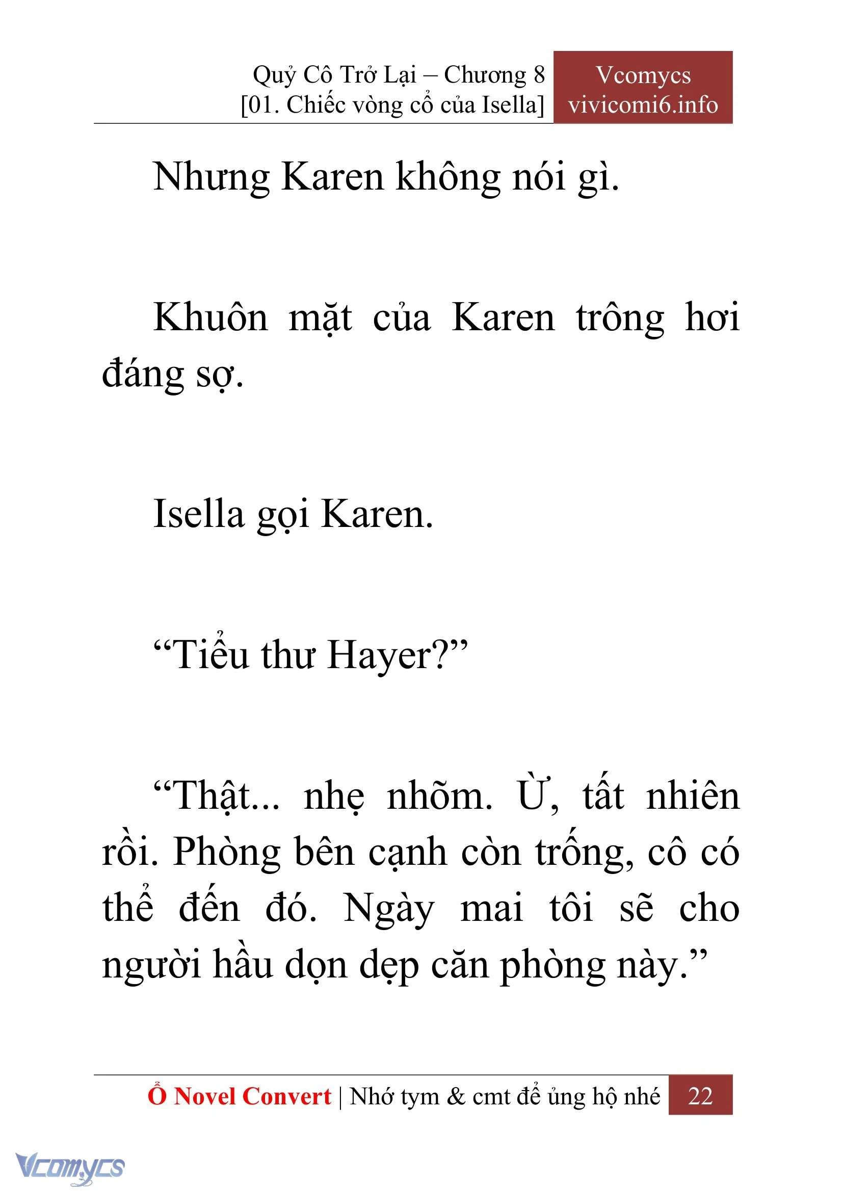 [Novel] Quý Cô Trở Lại Chapter  8 - 24