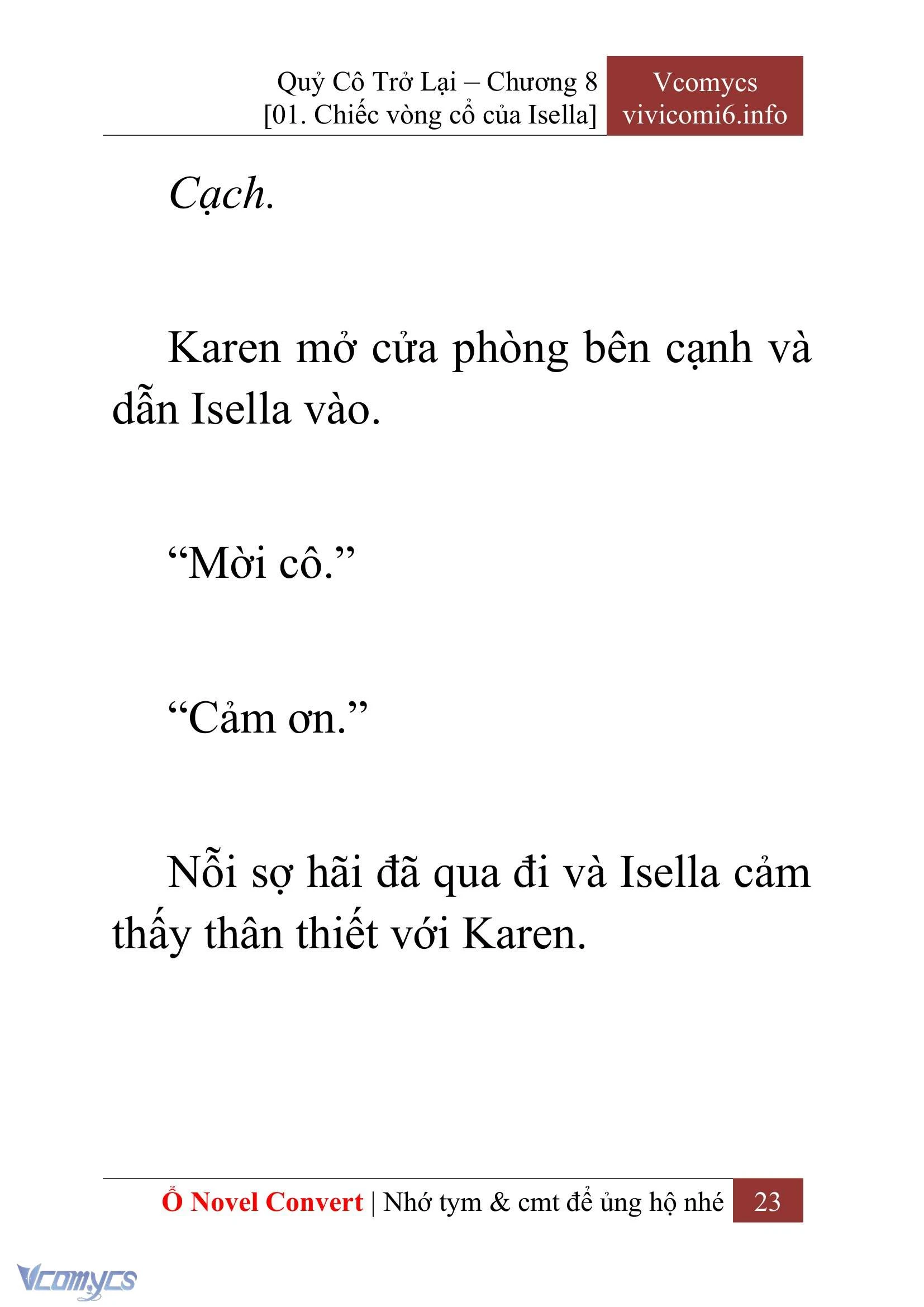 [Novel] Quý Cô Trở Lại Chapter  8 - 25