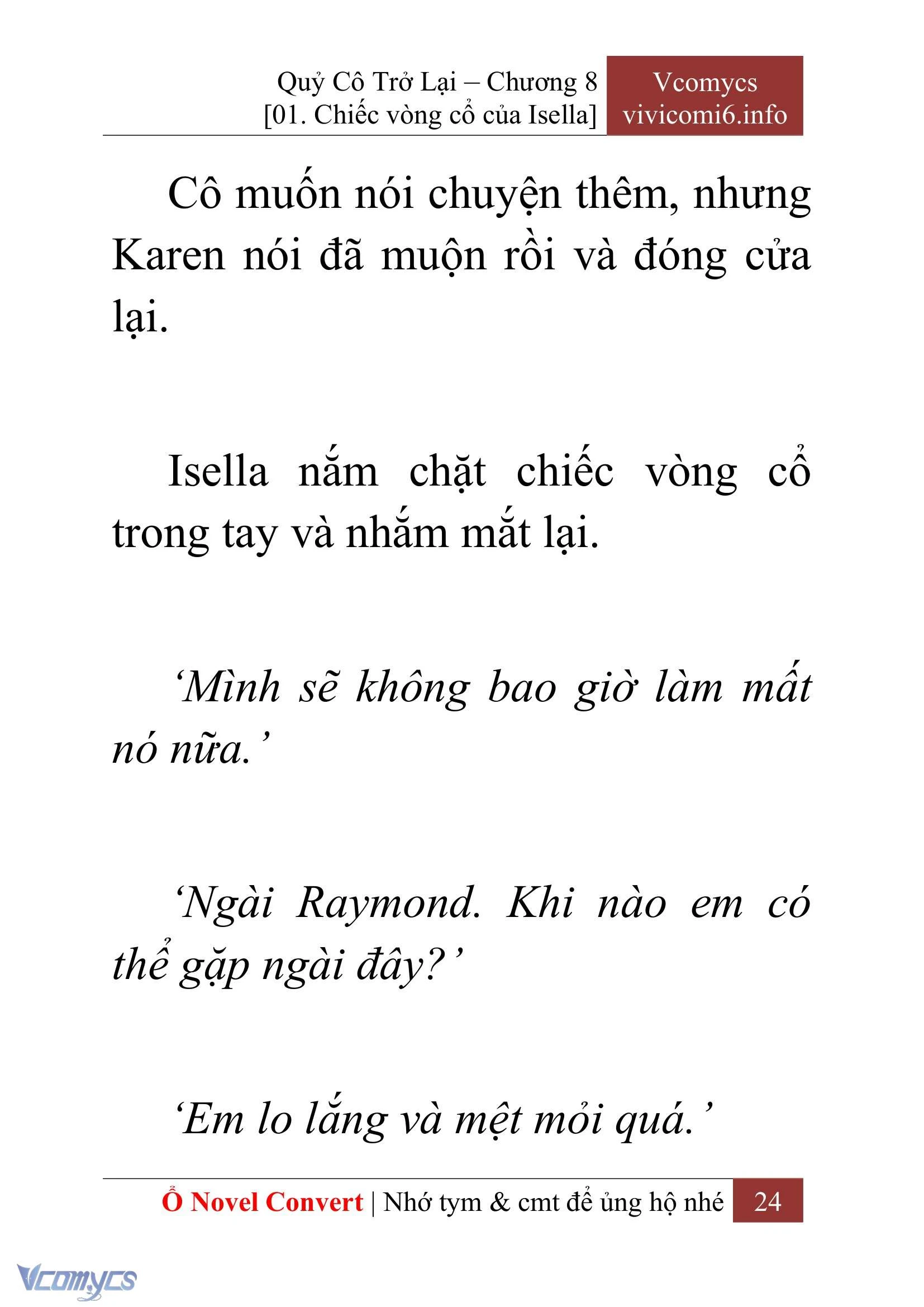 [Novel] Quý Cô Trở Lại Chapter  8 - 26